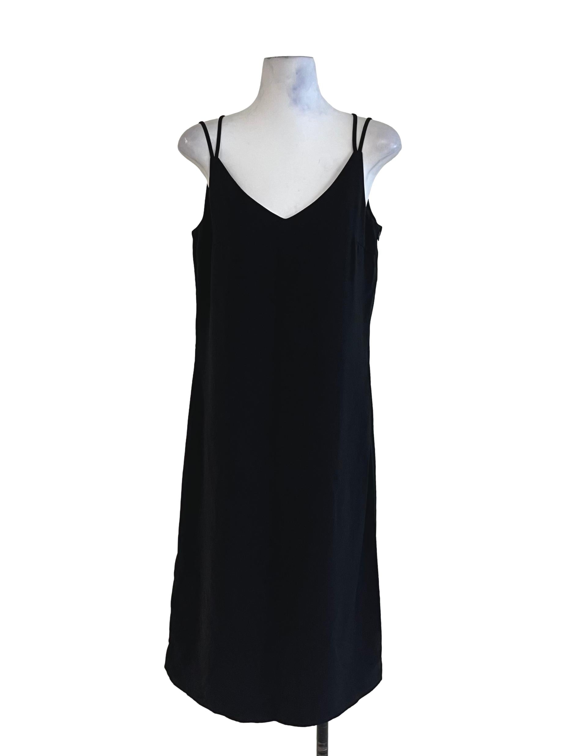 Black Spaghetti Strap Shift Dress