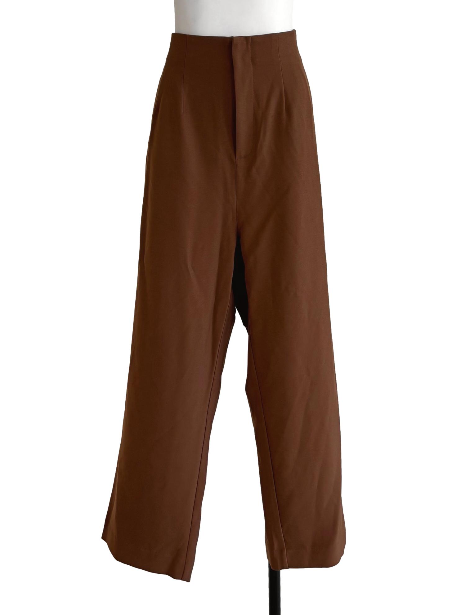 Brown Straight Formal Pants LB