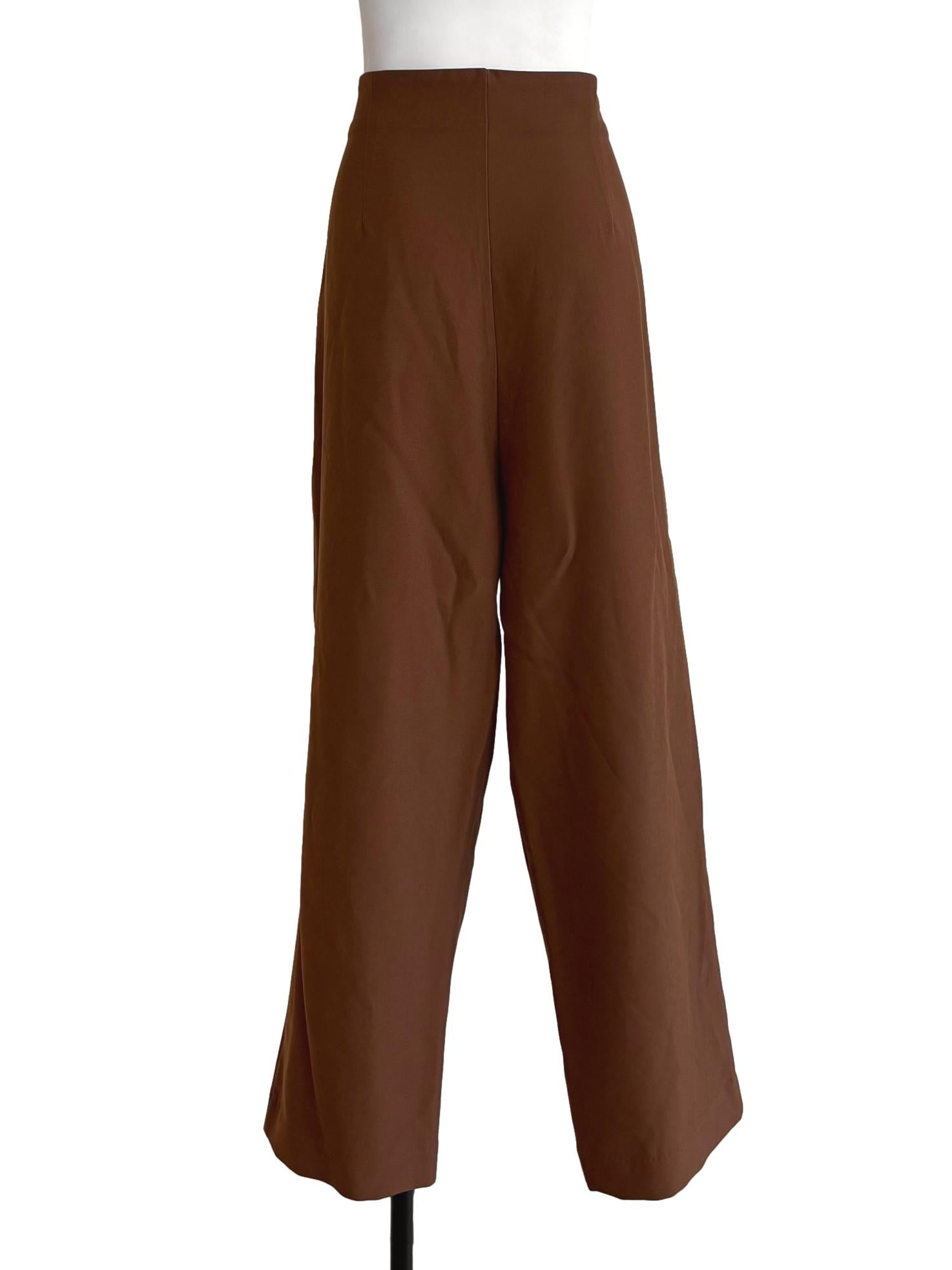 Brown Straight Formal Pants LB