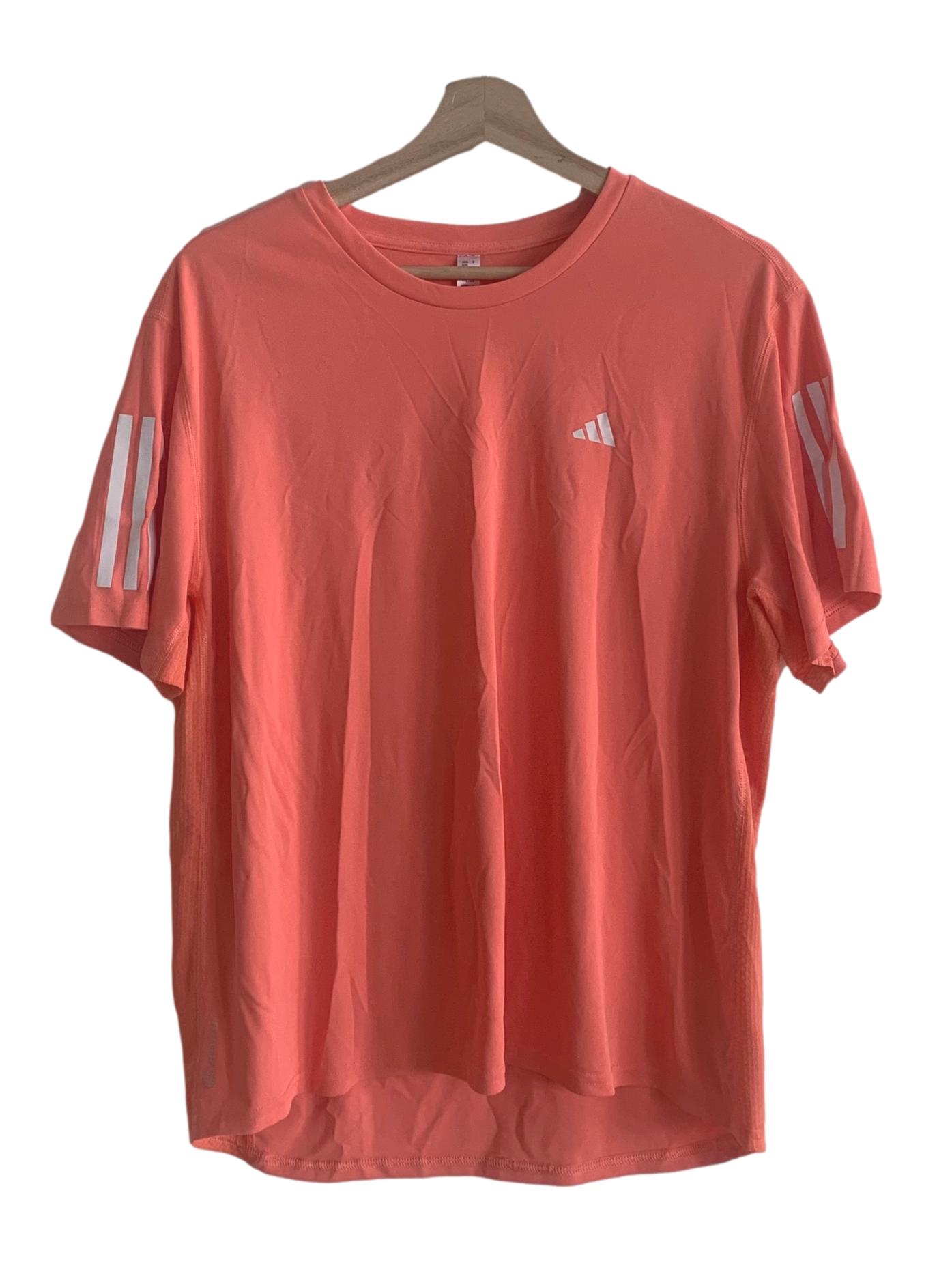 Coral Pink Round Neck Logo Top