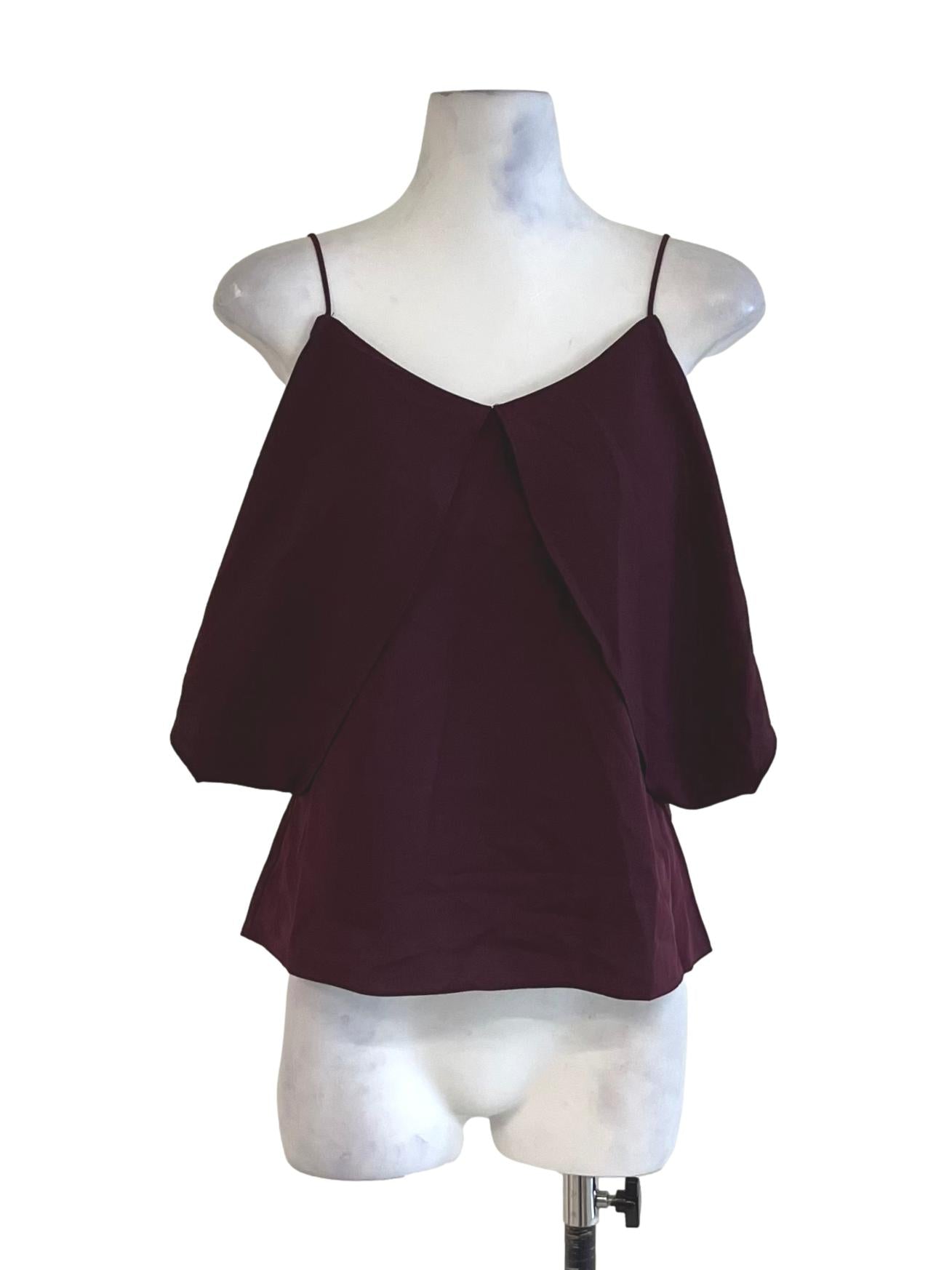Mulberry Purple Spaghetti Strap Sleeveless Top