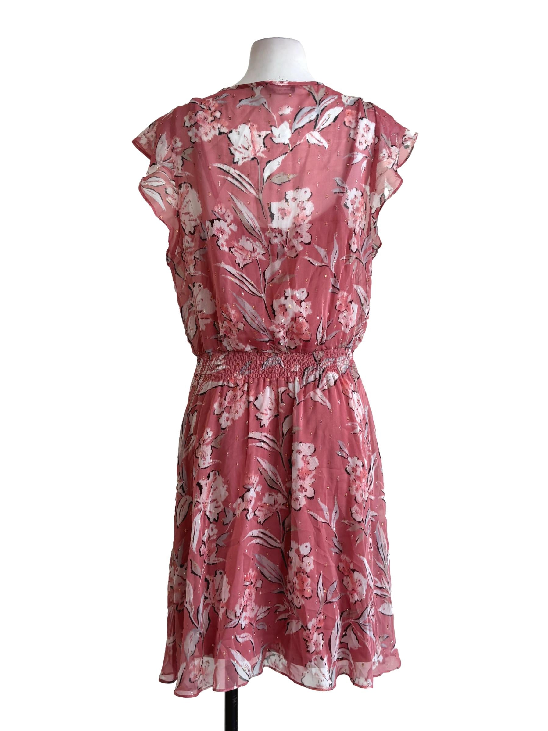 Coral Pink Lined Flowy Dress