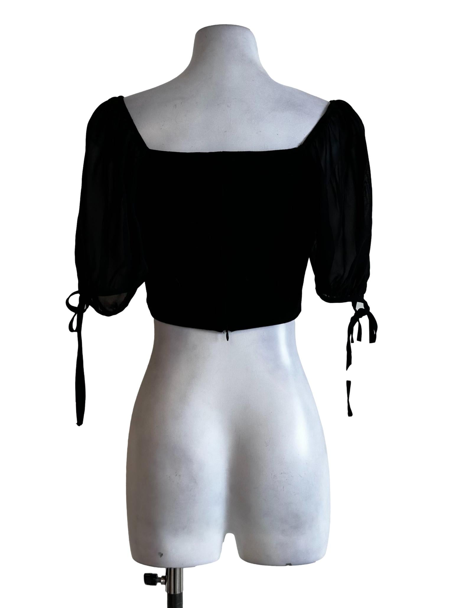 Black Non Padded Crop Top
