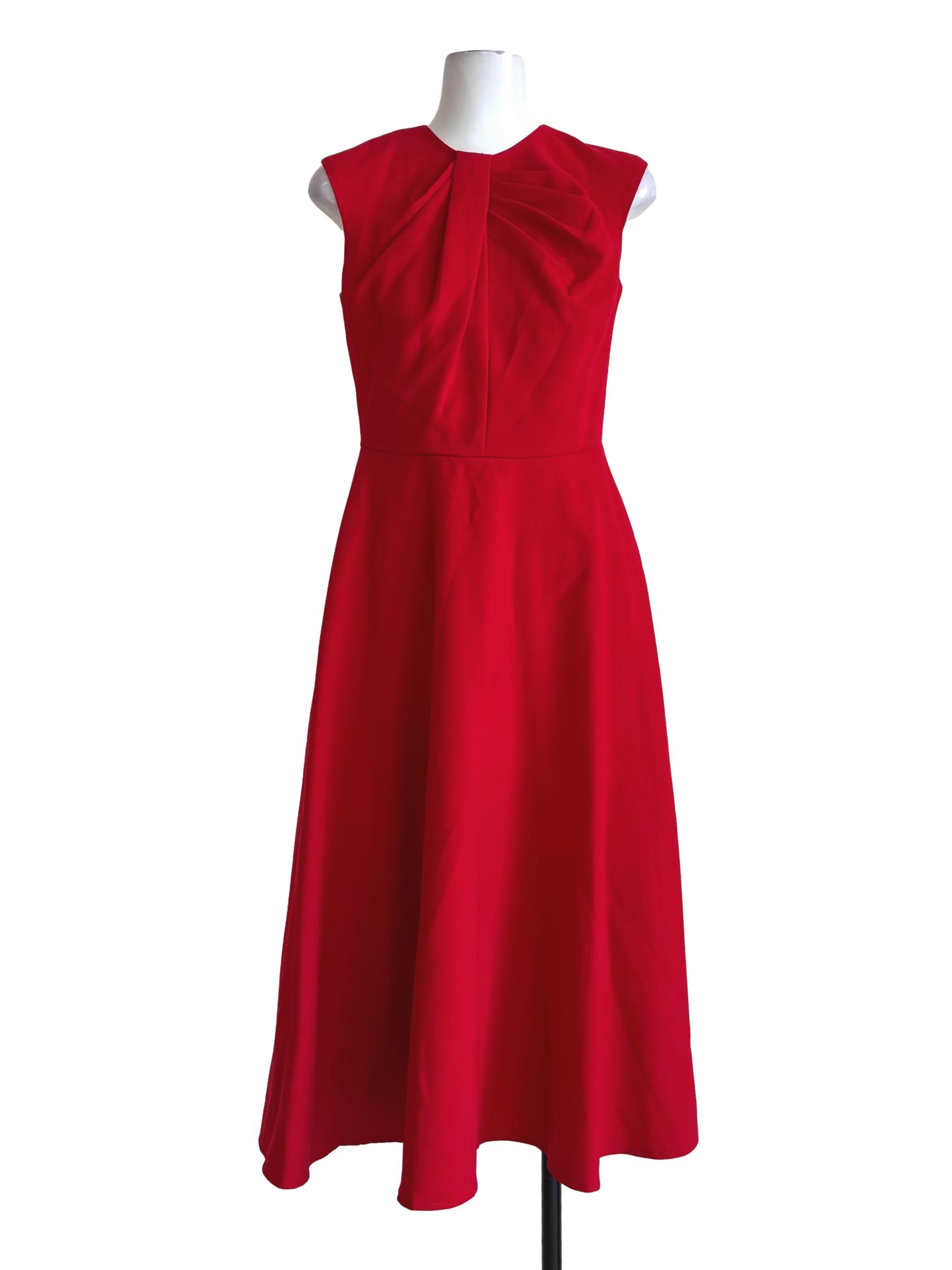 Red Sleeveless A-Line Dress