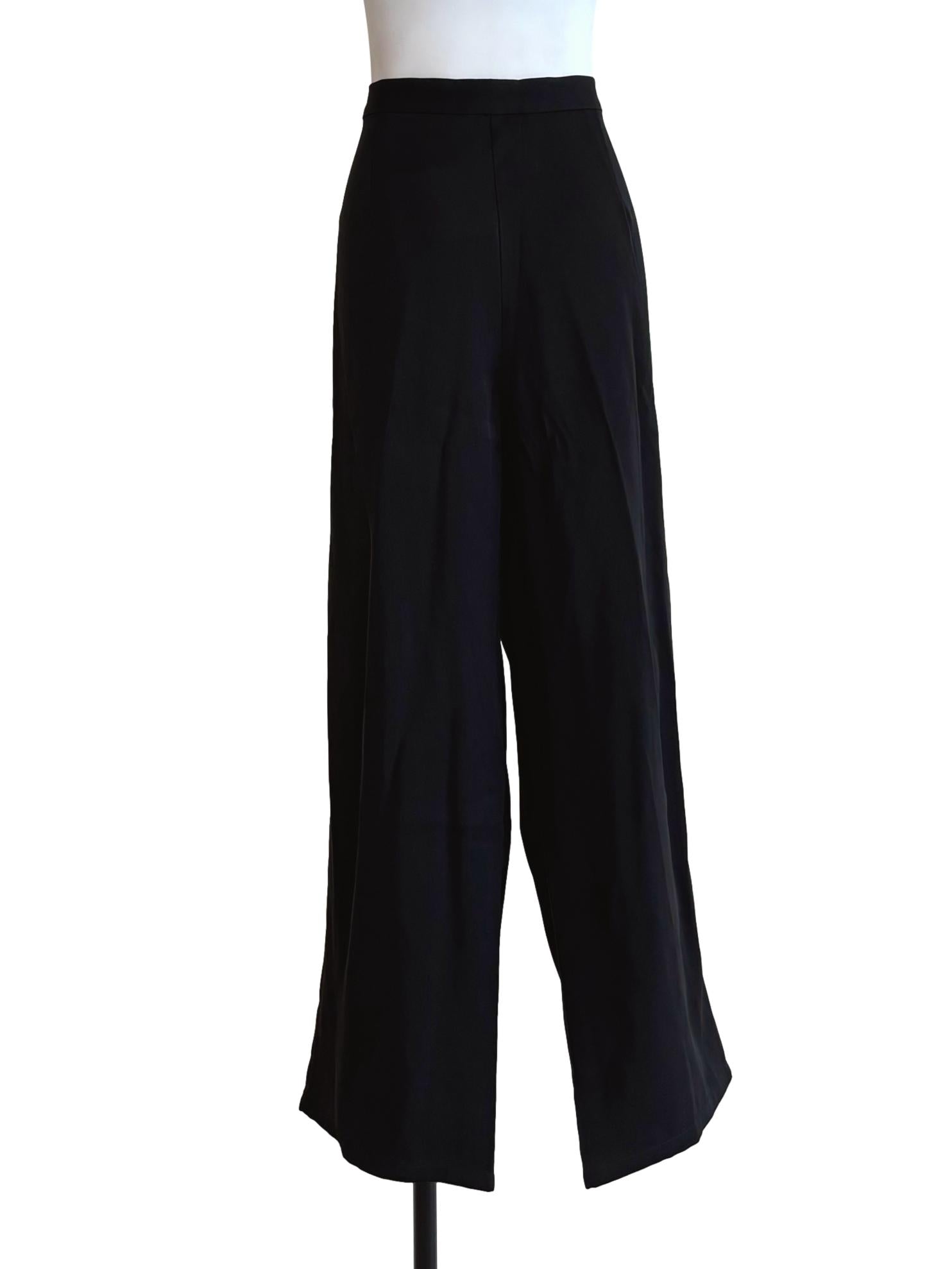 Onyx Black Side Button Pants LB