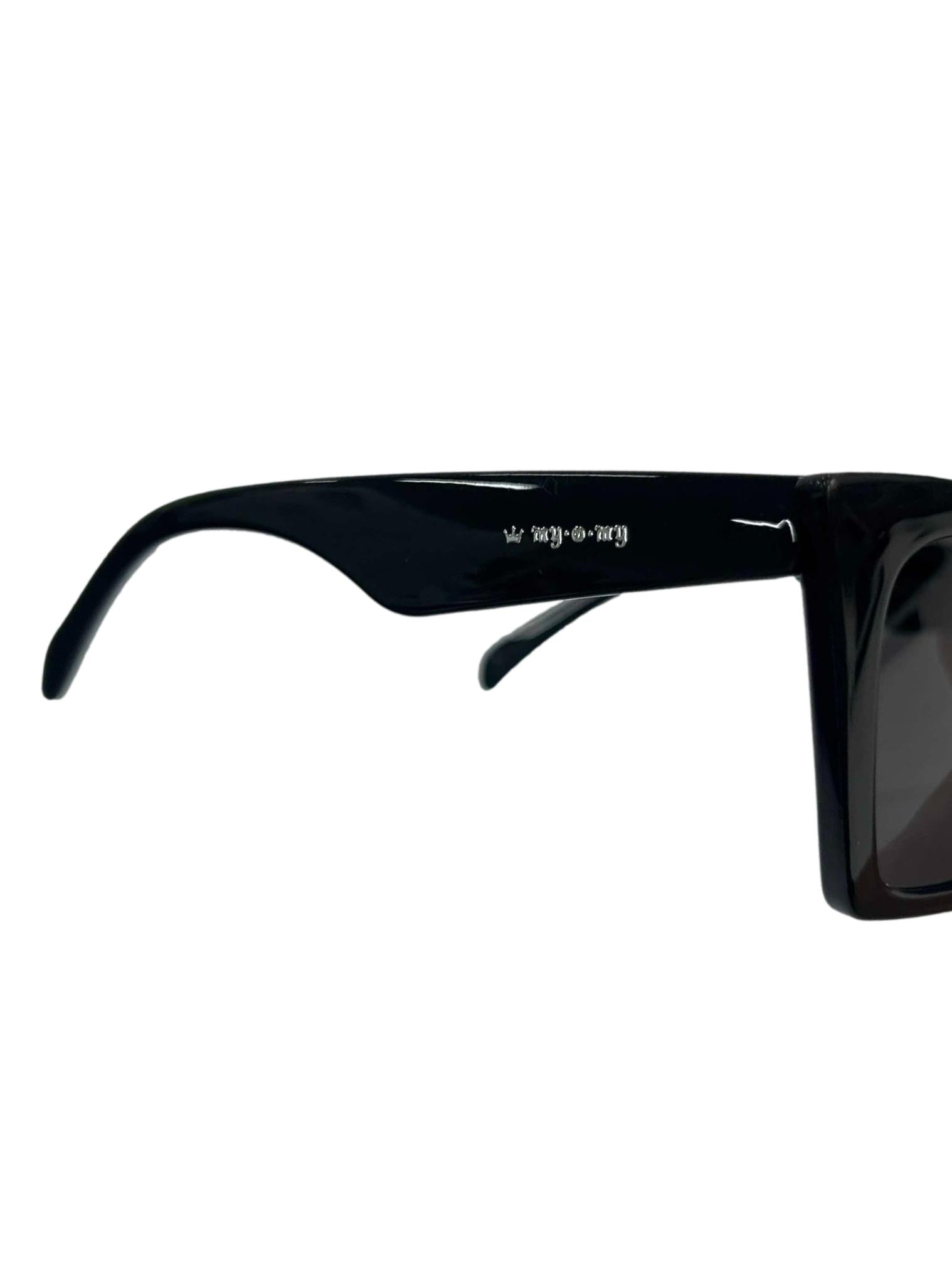 Black Boxy Cat Eye Sunglasses