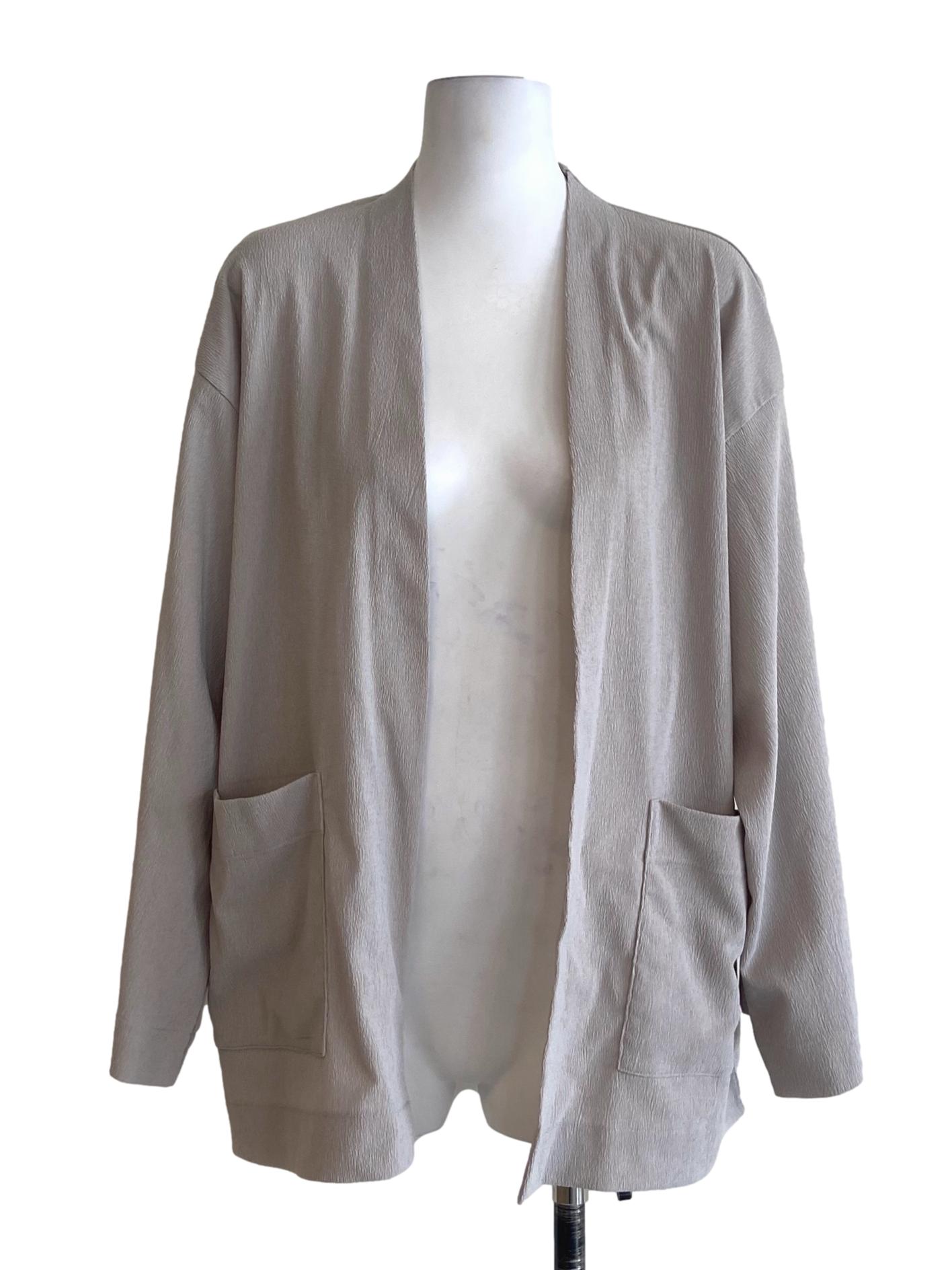 Cloud Grey Twill Cardigan