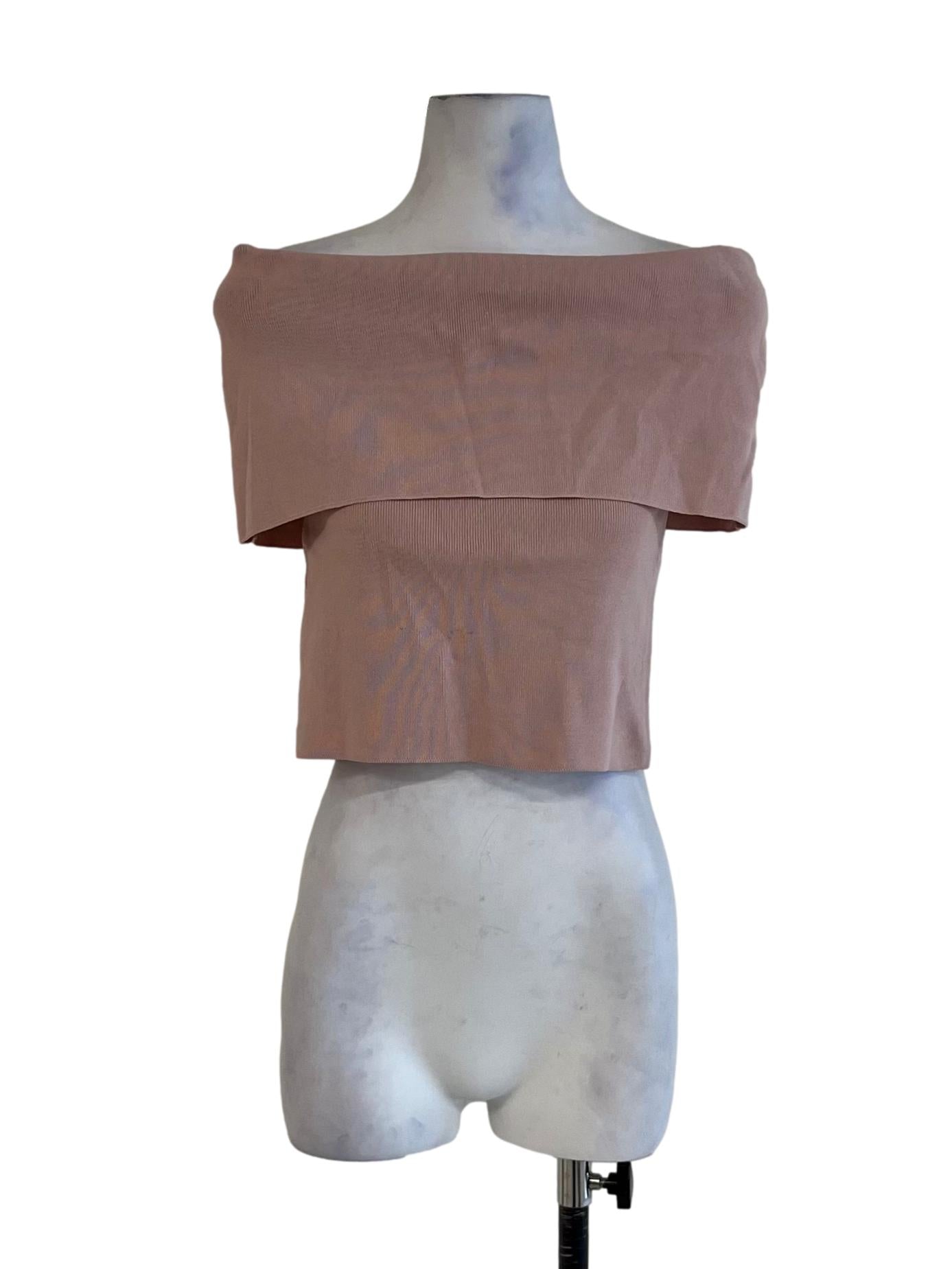 Blush Pink Off-Shoulder Top