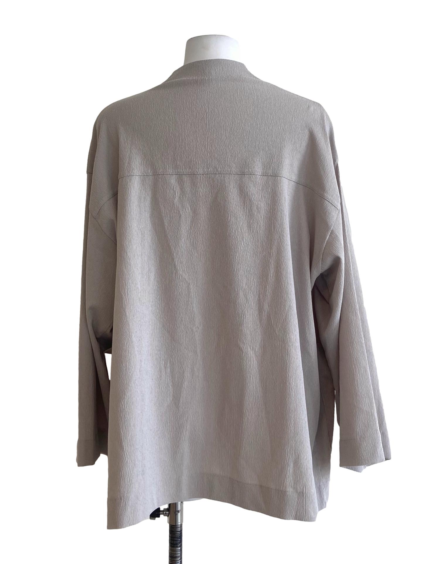 Cloud Grey Twill Cardigan