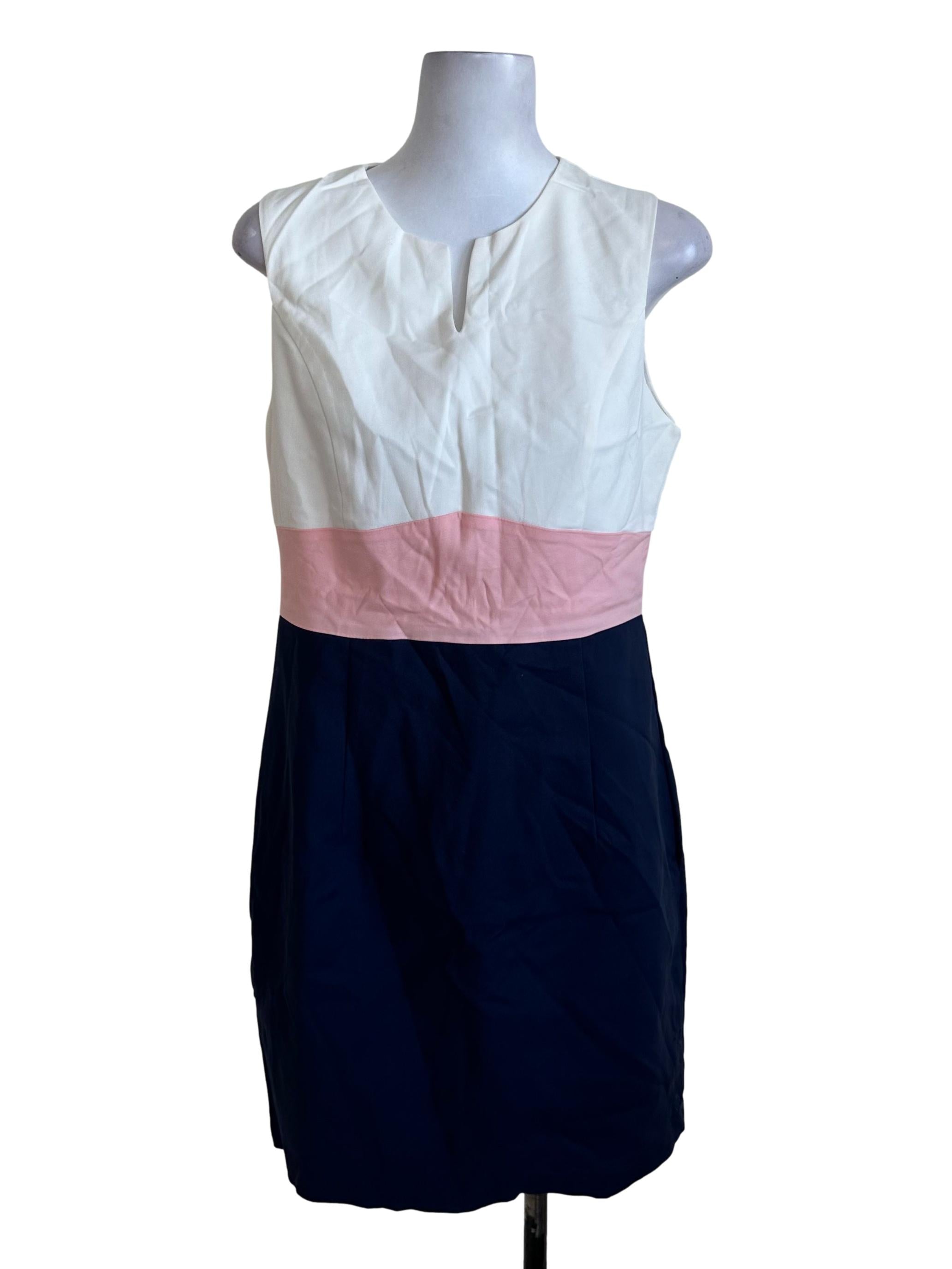 Multicolour Round Neck Sheath Dress