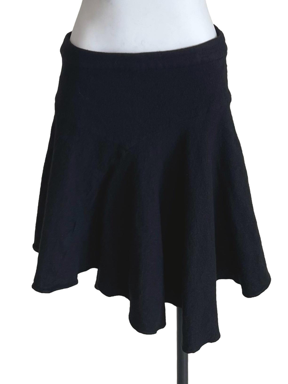 Black Full Circle High Waist Skirt