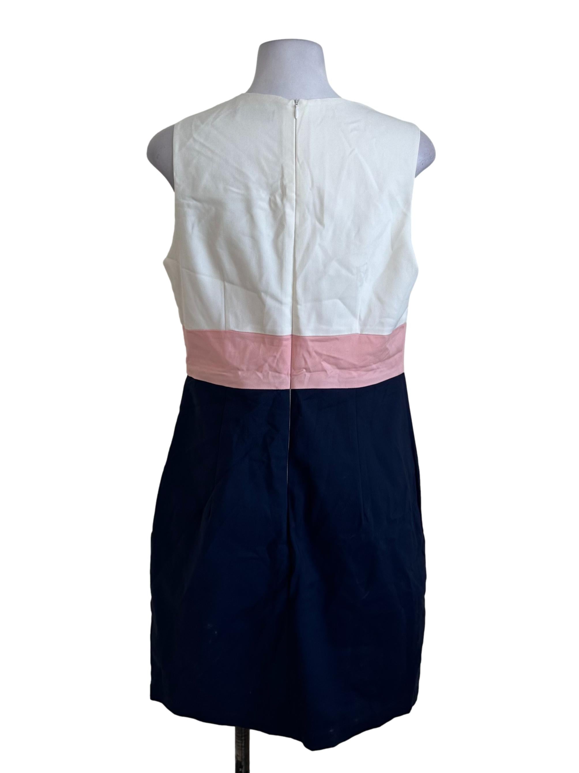 Multicolour Round Neck Sheath Dress