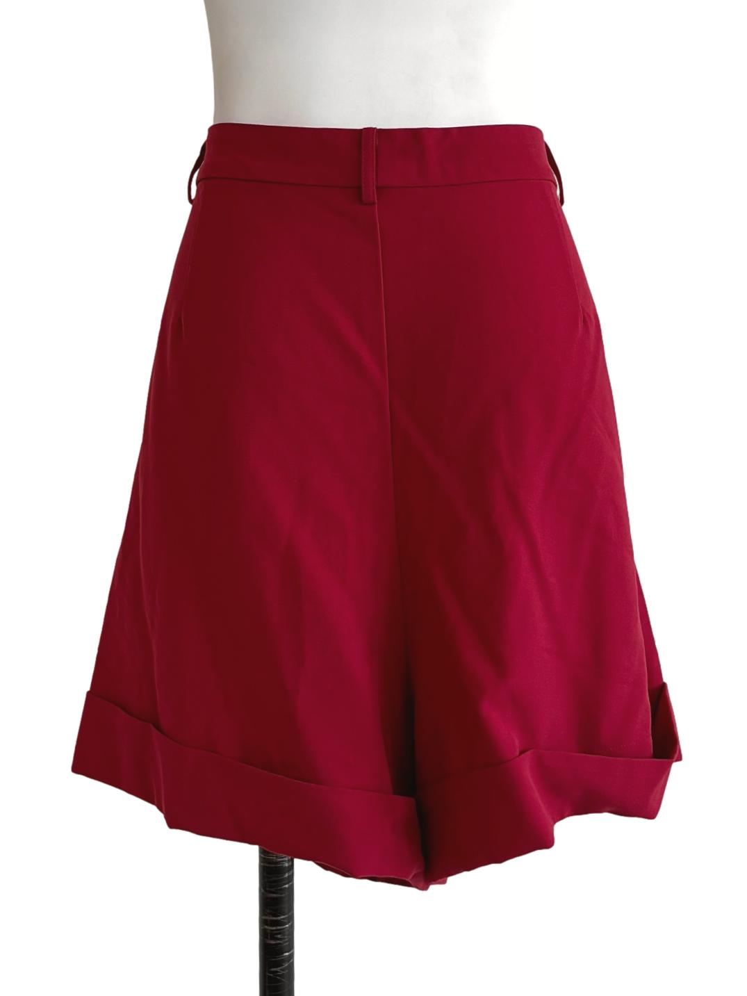 Crimson Red Cropped Shorts LB