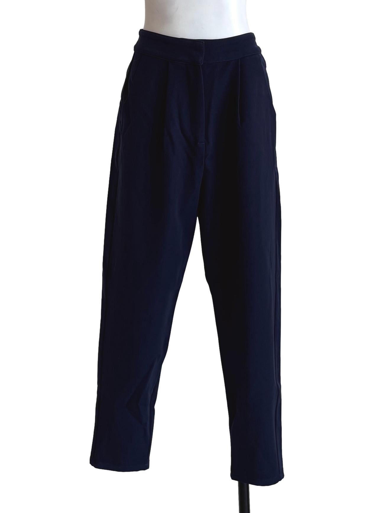 Navy Blue Slim Fit Pants