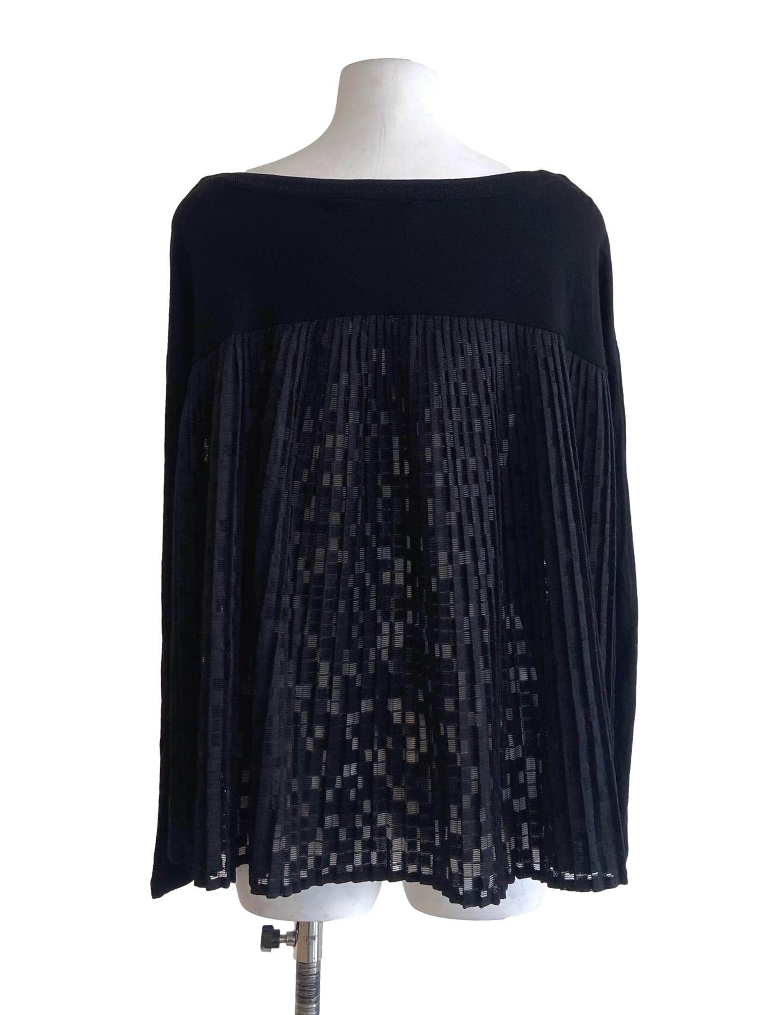 Black Pleated Blouse