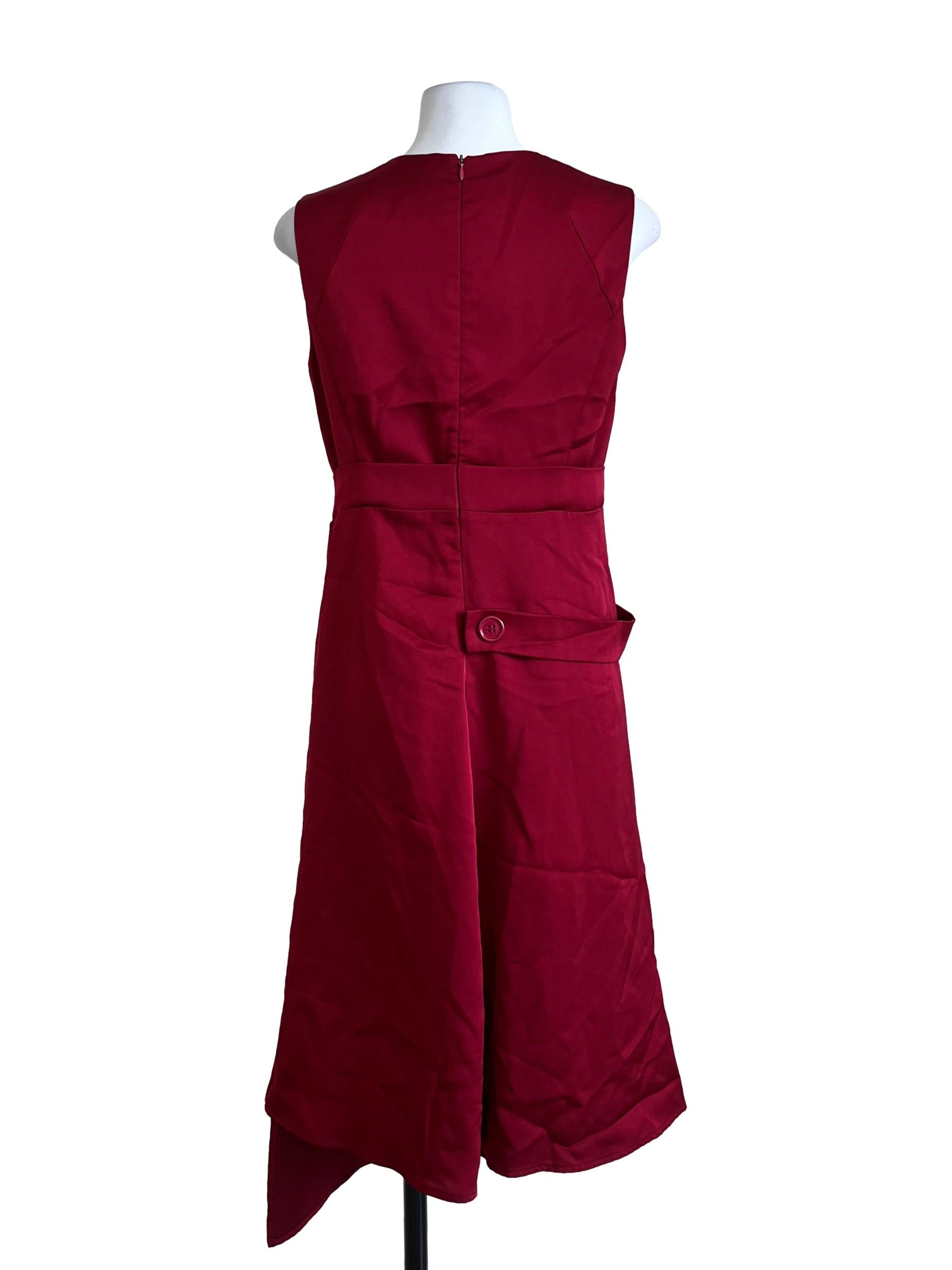 Red Basic Sleeveless Dress