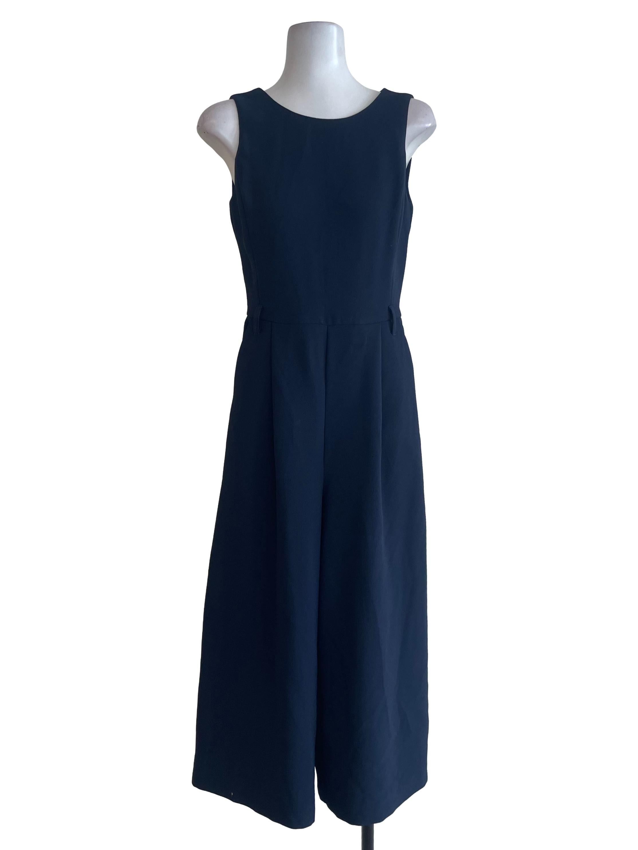 Navy Blue Sleeveless Jumpsuit
