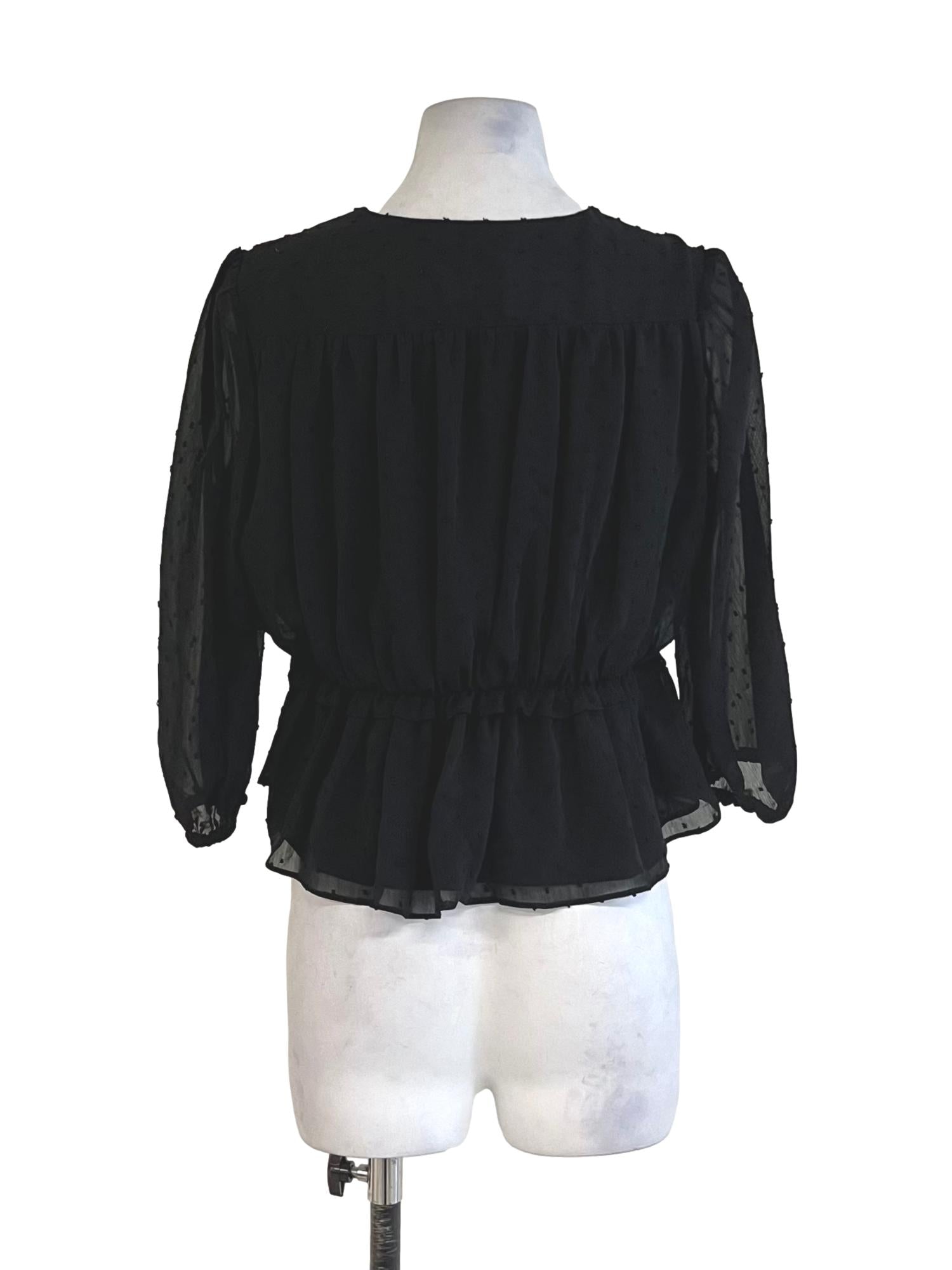 Black V-Neckline Blouse
