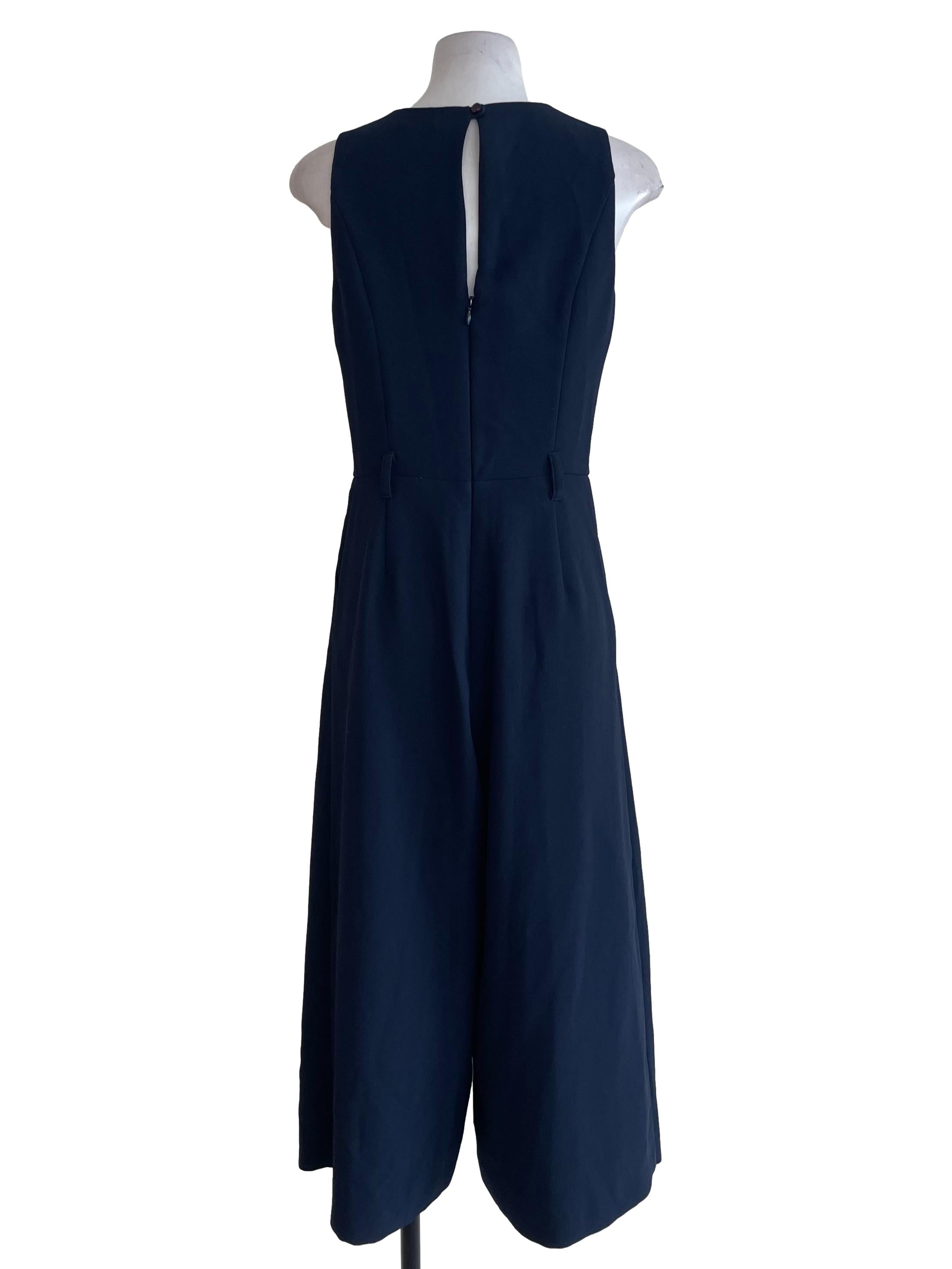 Navy Blue Sleeveless Jumpsuit