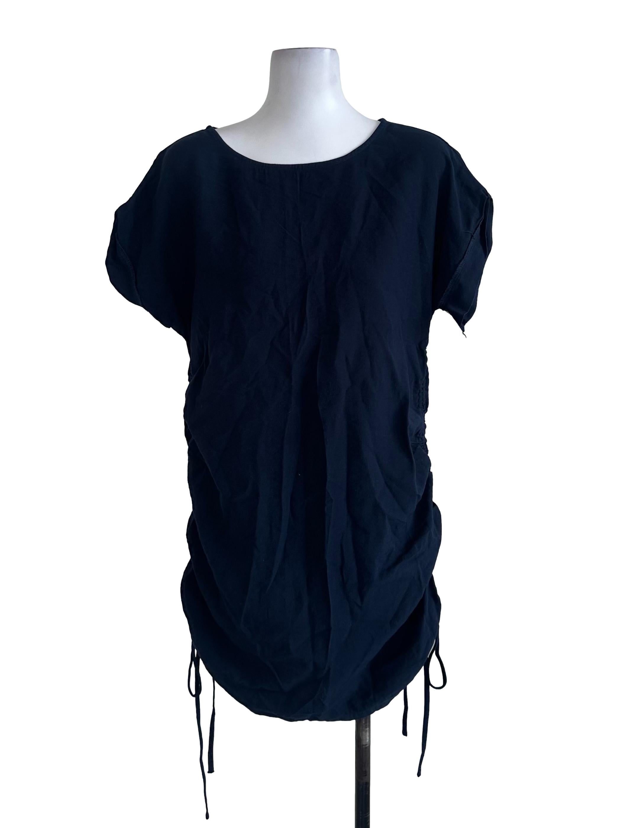 Navy Blue Plain Dress