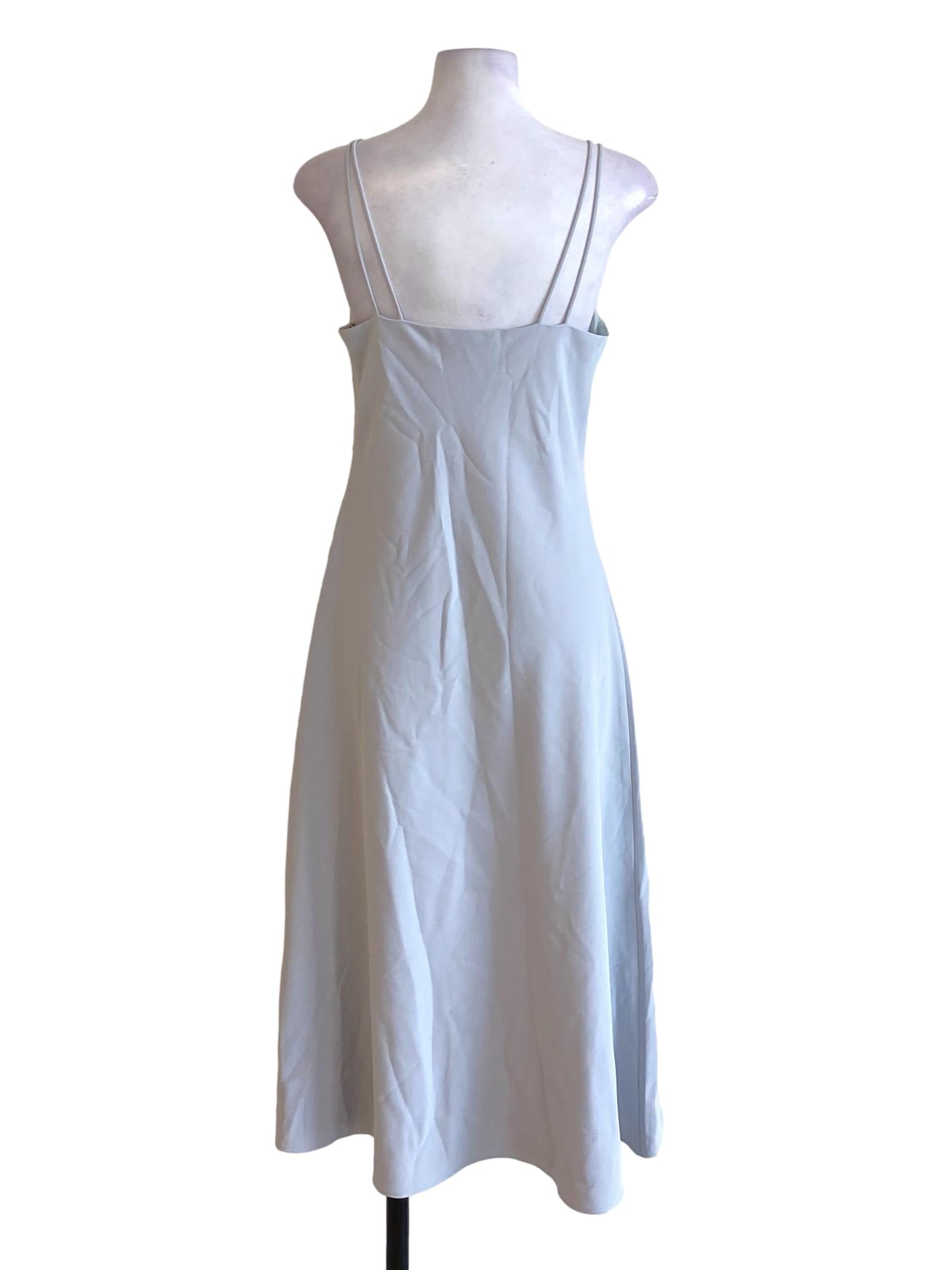 Light Pistachio Green V-Neck Double Lined Strap Slip Babydoll Dress LB