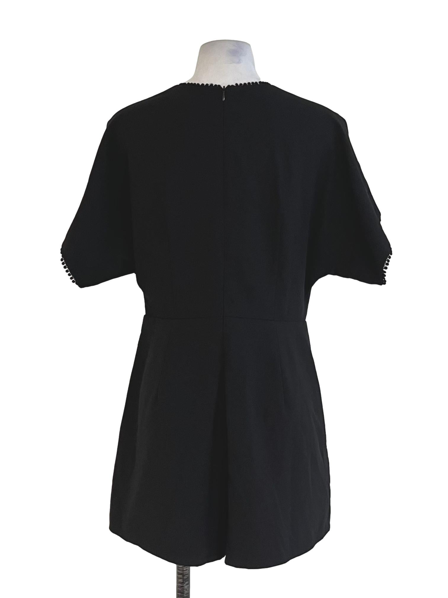 Black V-Neckline Romper
