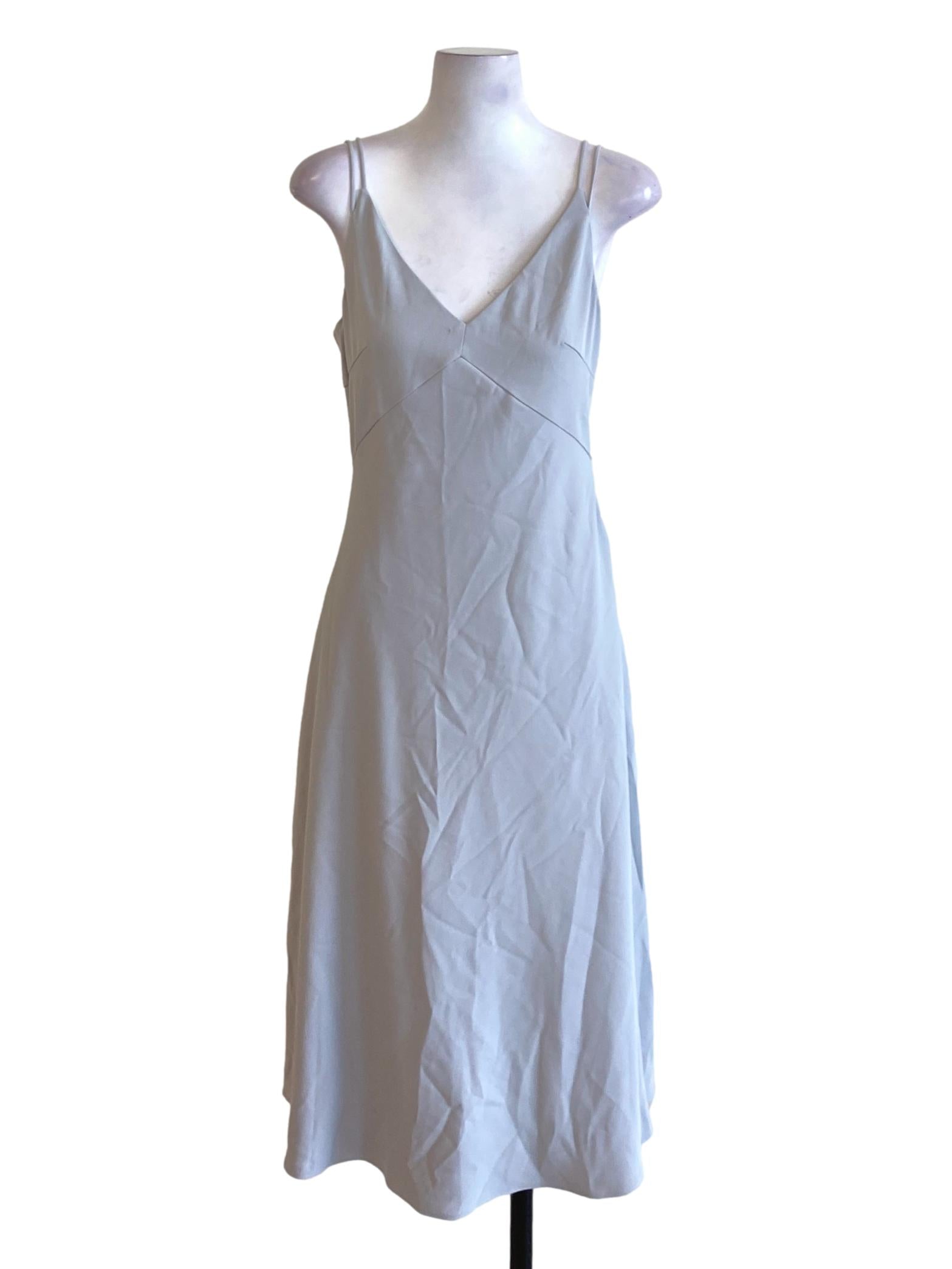 Light Pistachio Green V-Neck Double Lined Strap Slip Babydoll Dress LB