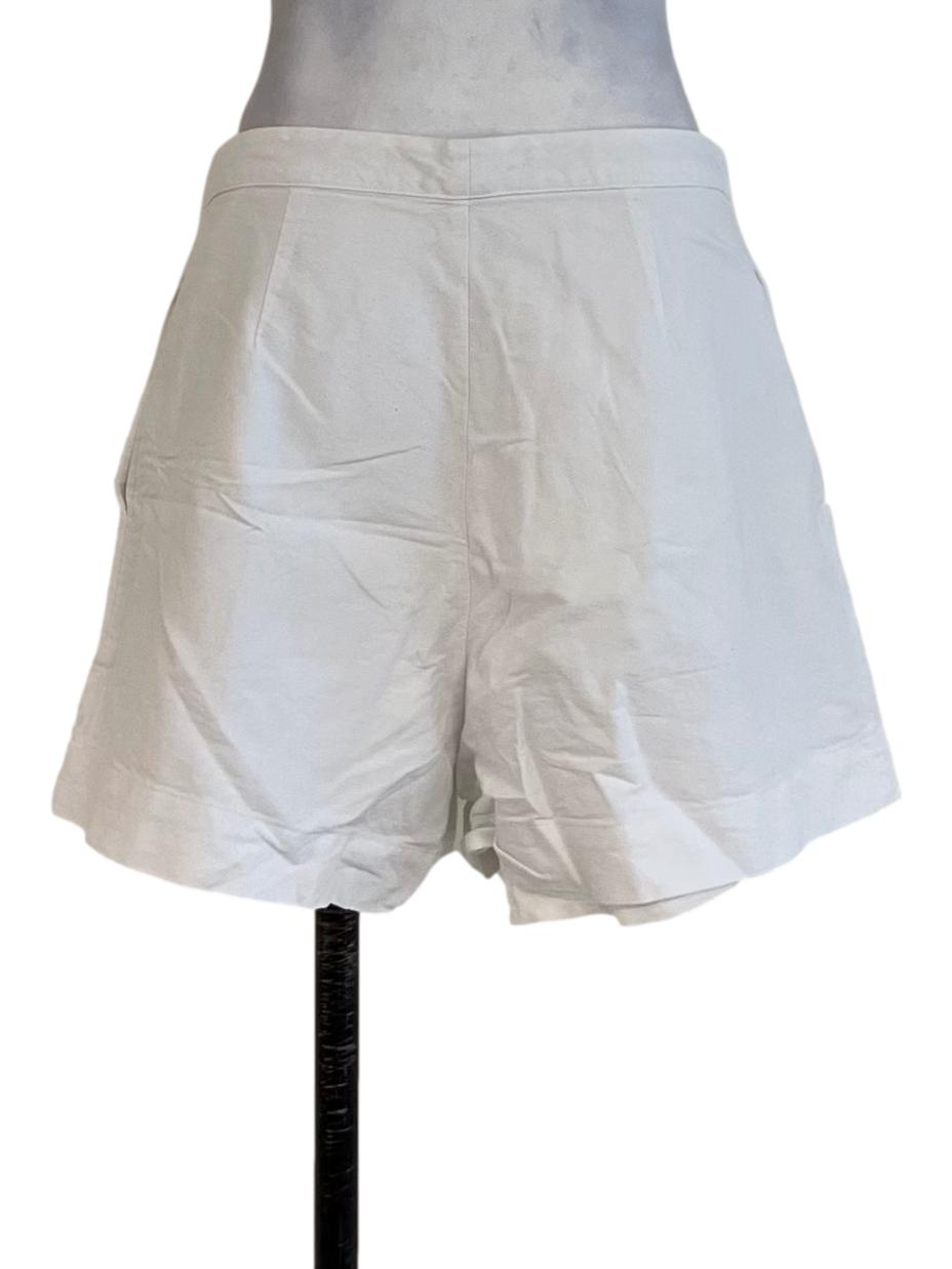 White High-Waisted Shorts