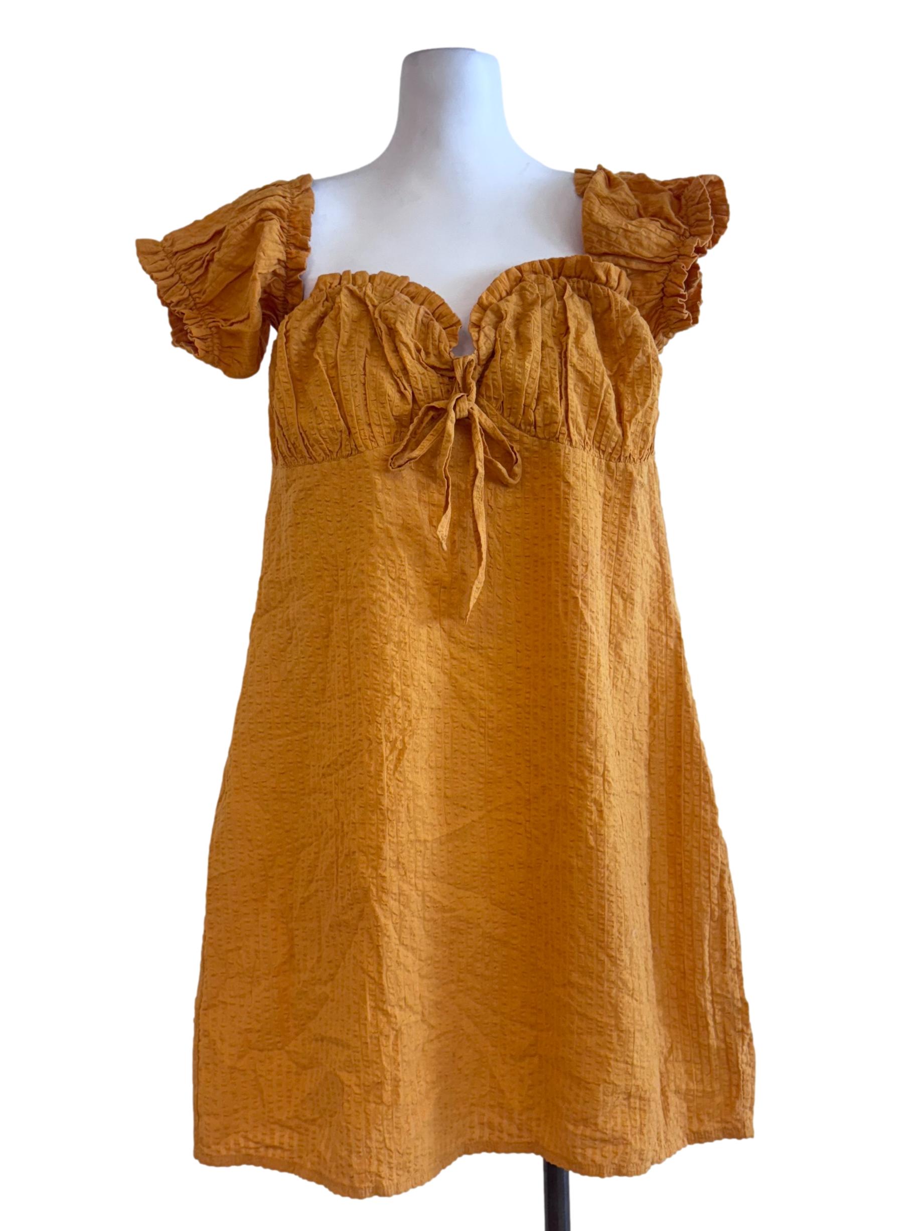 Gold Yellow Off Shoulder Dress