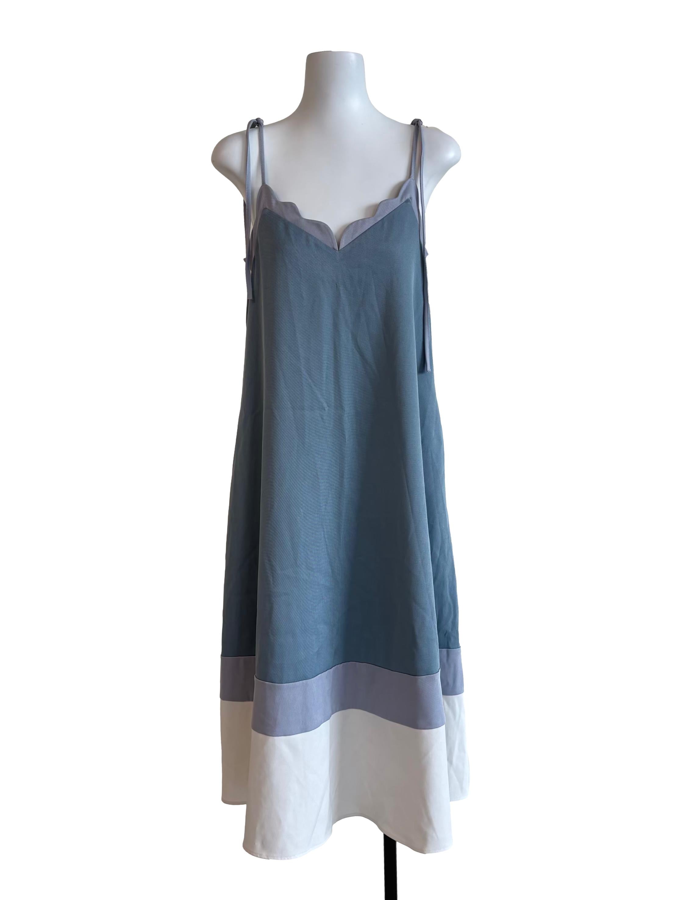 Ocean Blue Toned Shift Dress