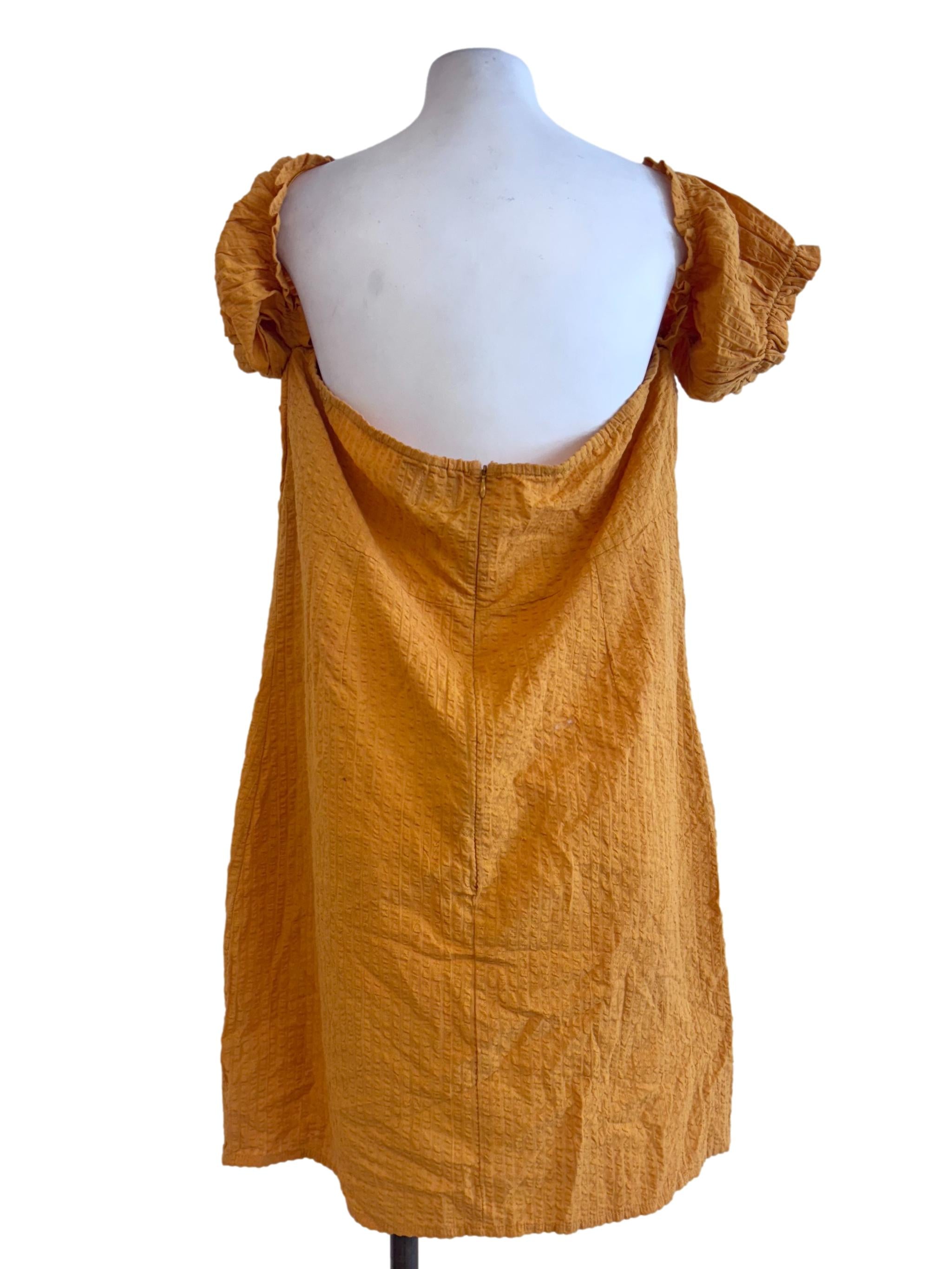 Gold Yellow Off Shoulder Dress