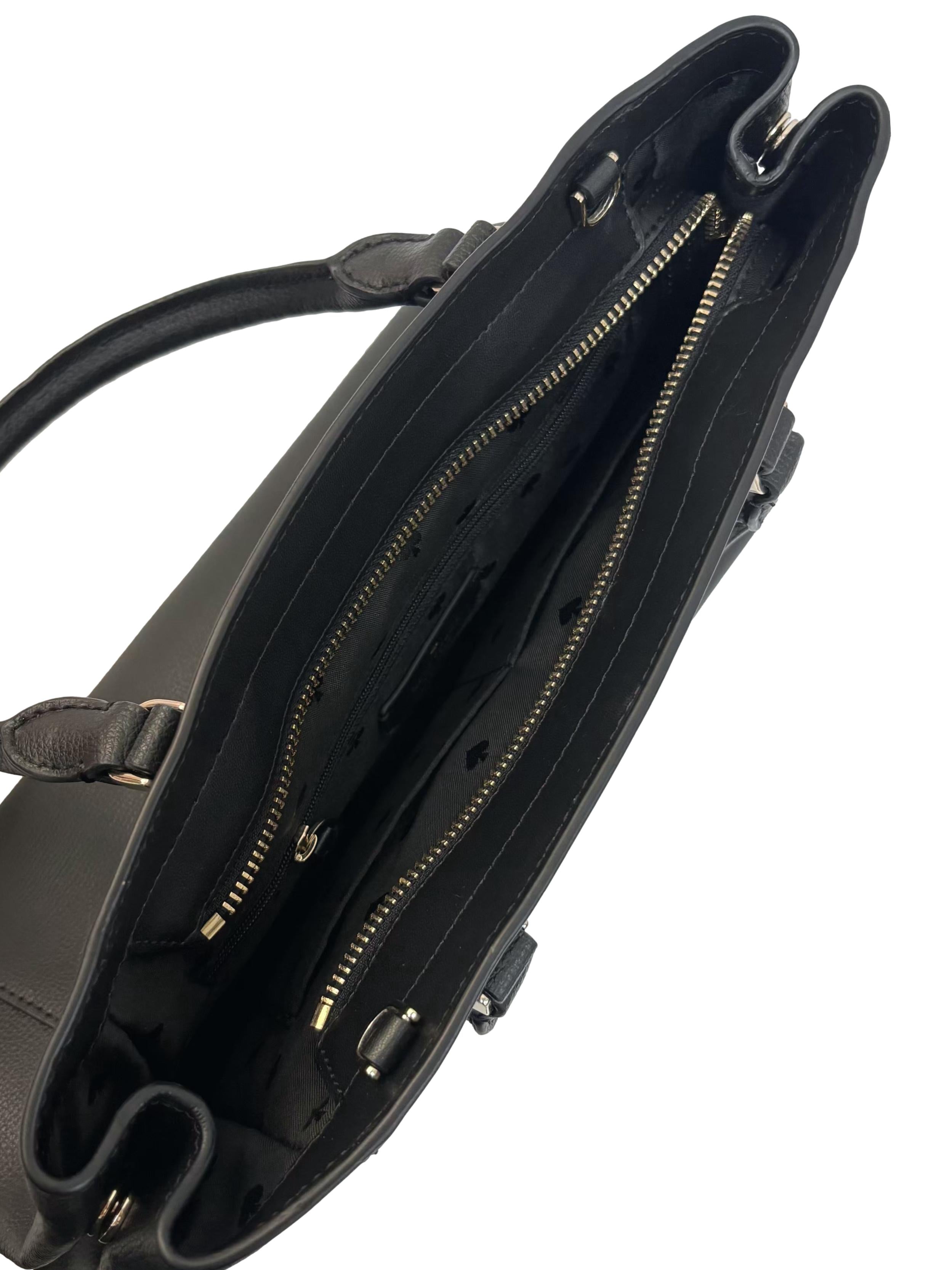 Black Kristi Satchel Crossbody Bag