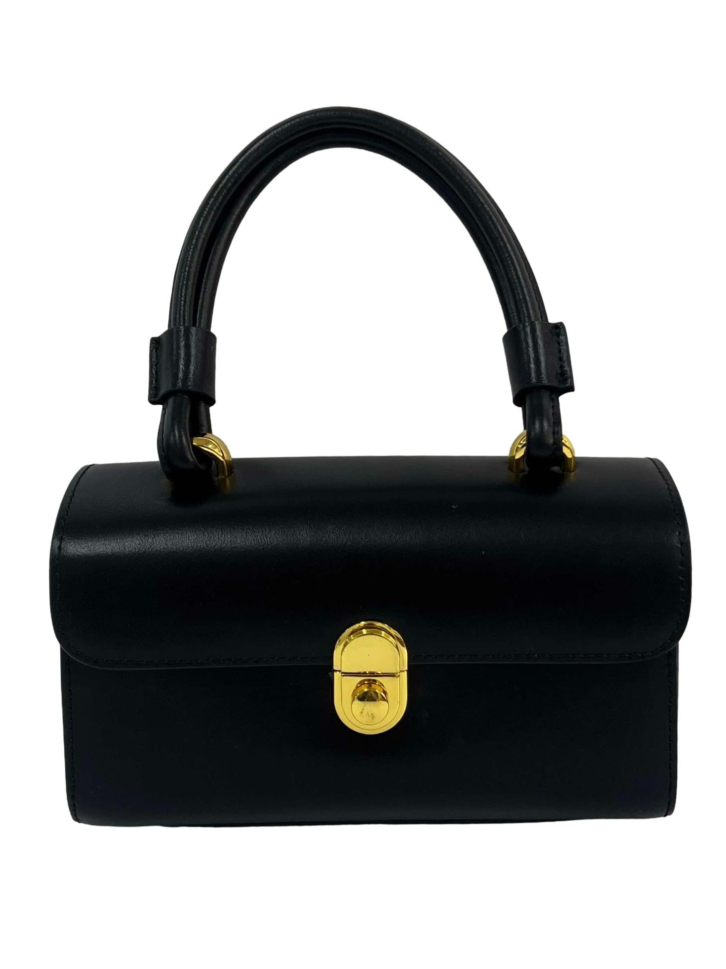 Black Gold Boxy Bag