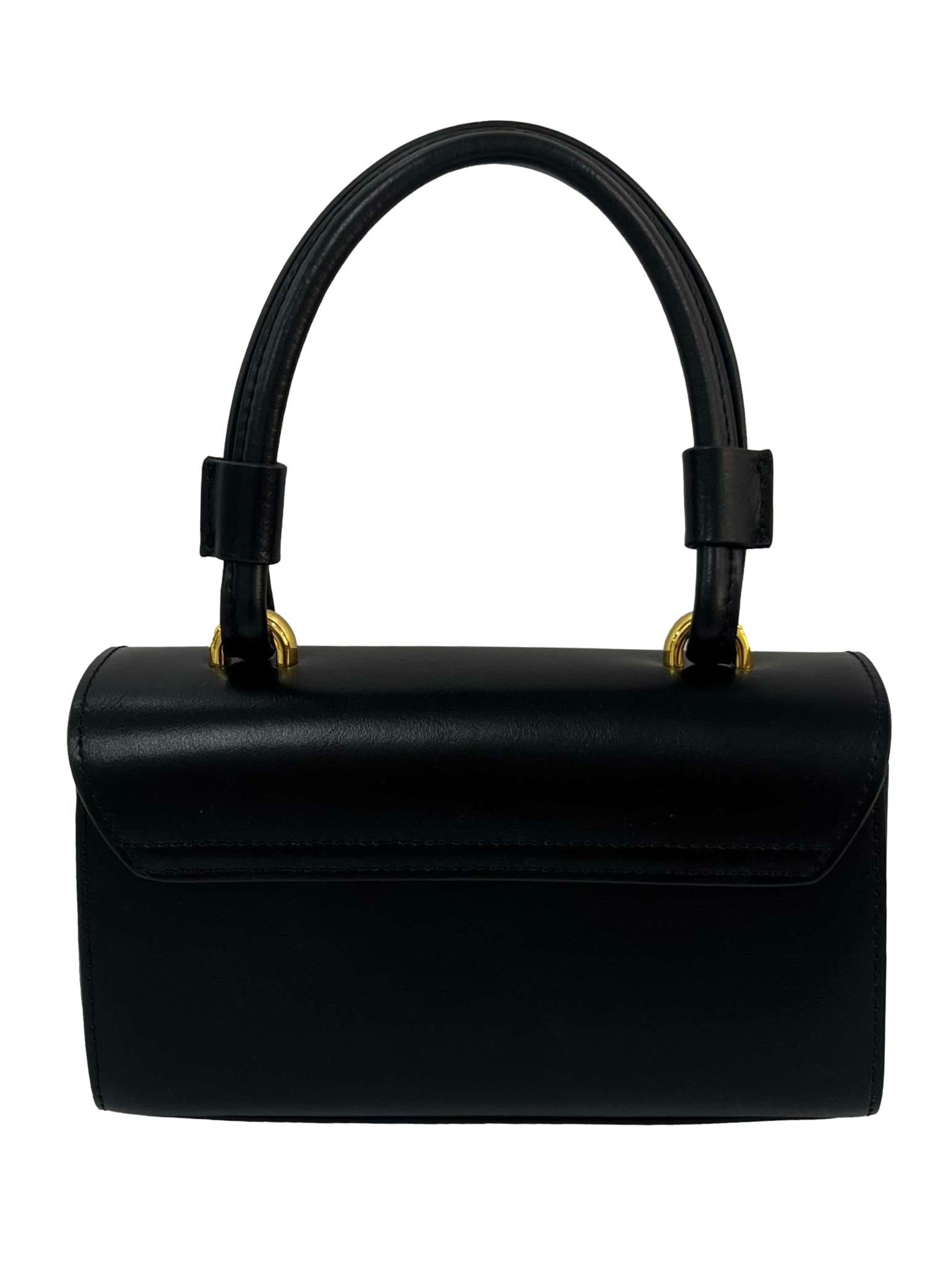 Black Gold Boxy Bag