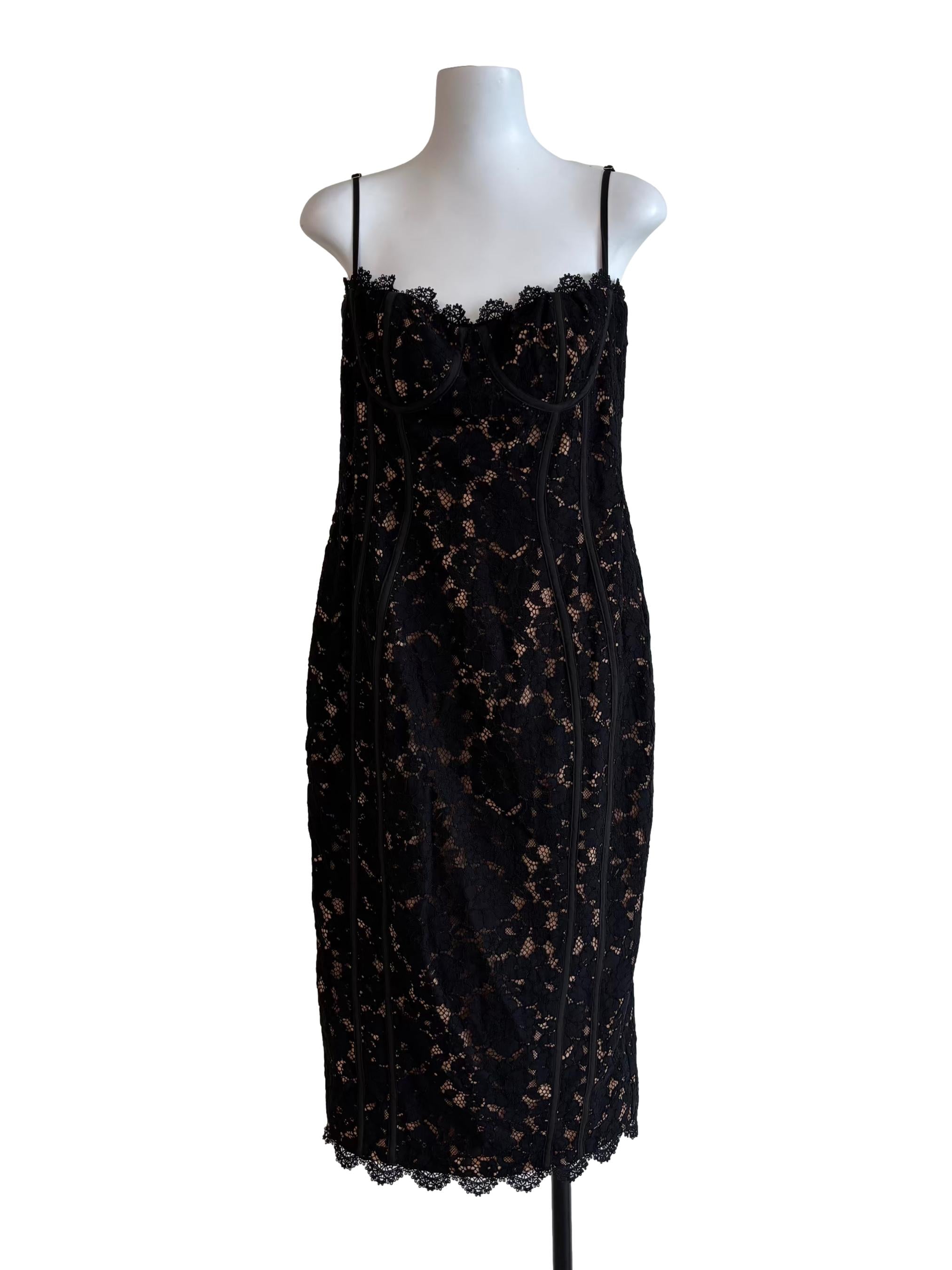 Jade Black Lined Lace Dress