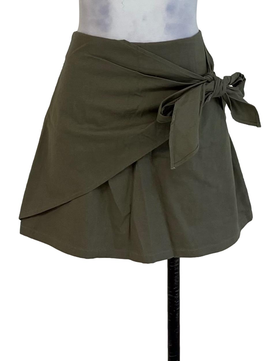 Olive Green High-Waisted Skorts