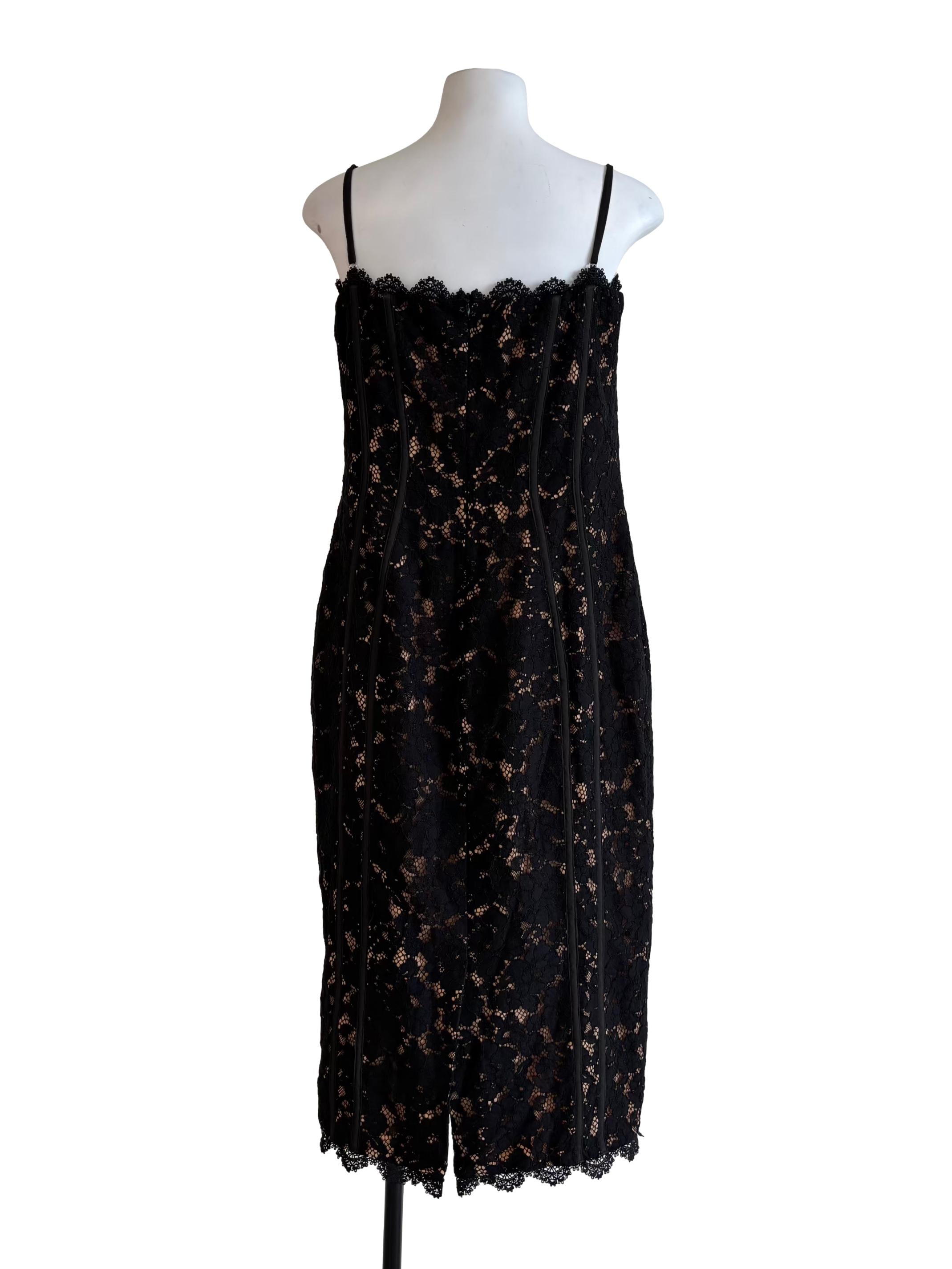 Jade Black Lined Lace Dress