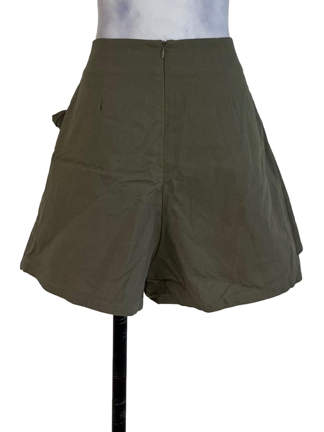 Olive Green High-Waisted Skorts