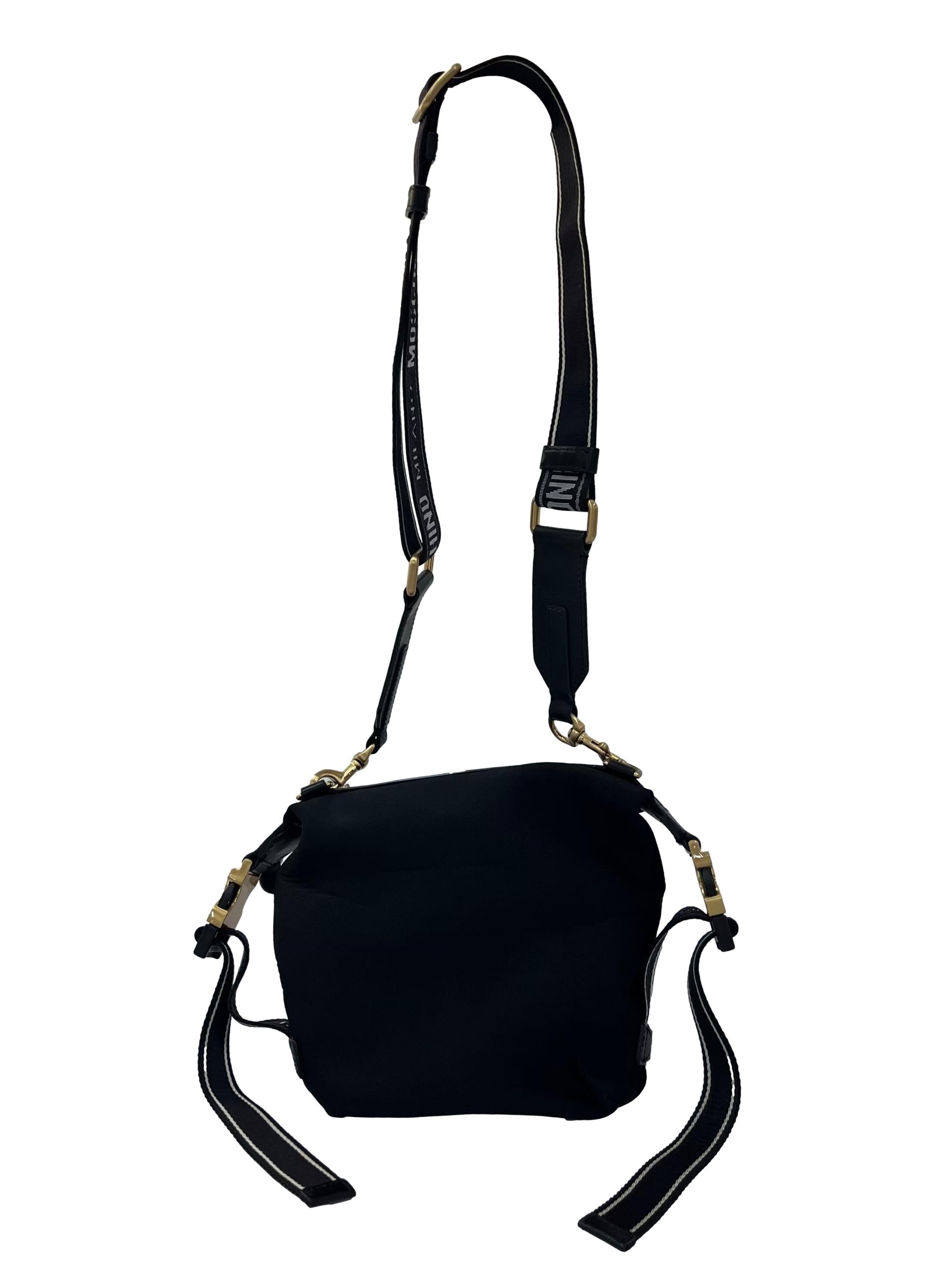 Black Crossbody Bag With Gold Hardware