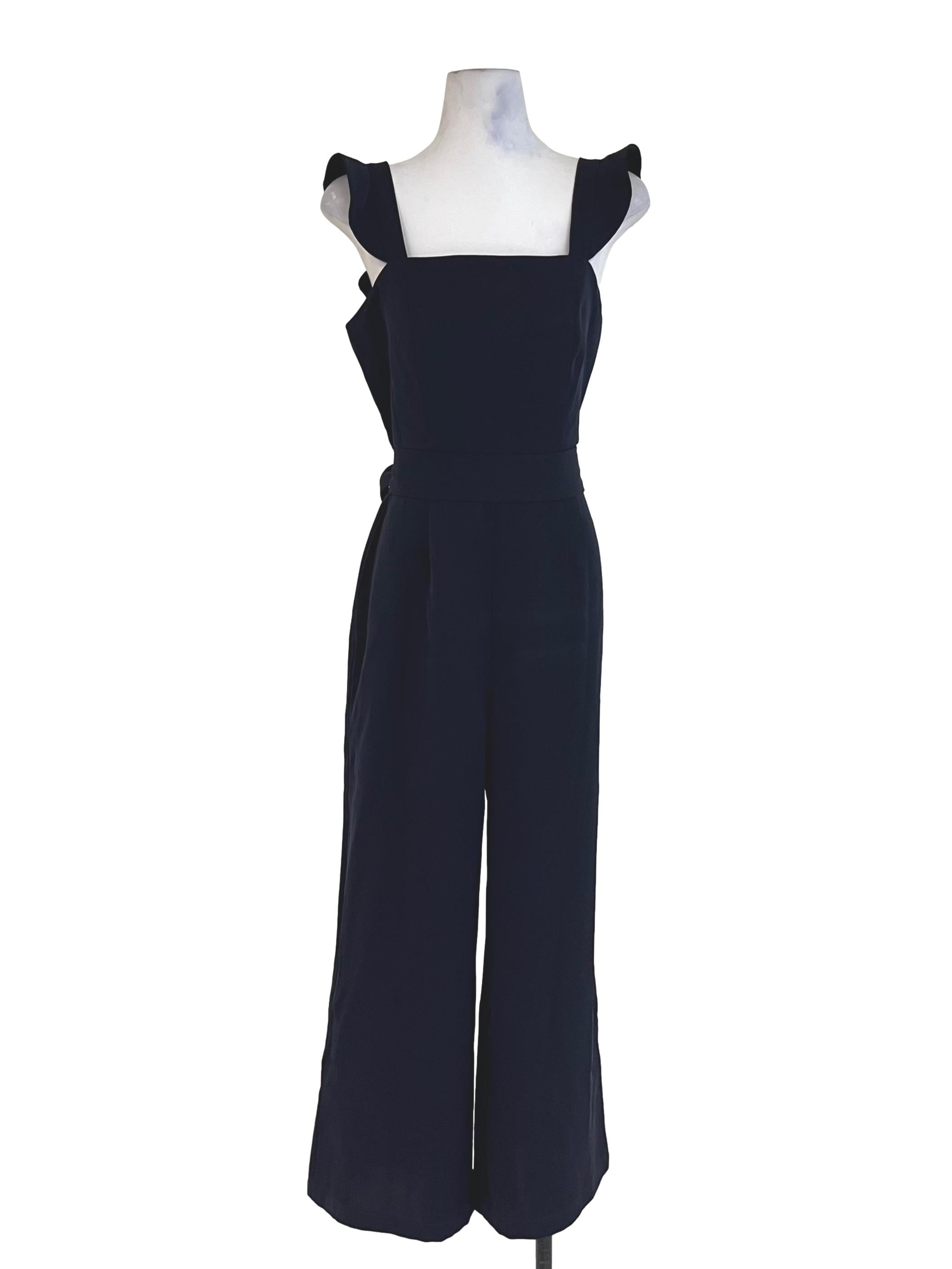 Navy Blue Plain Jumpsuit