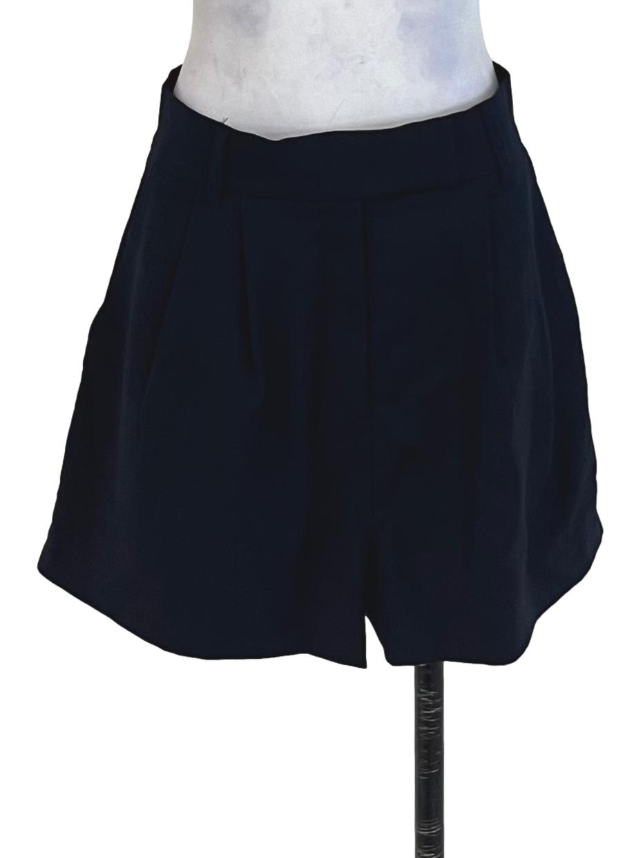 Navy Blue High-Waisted Shorts