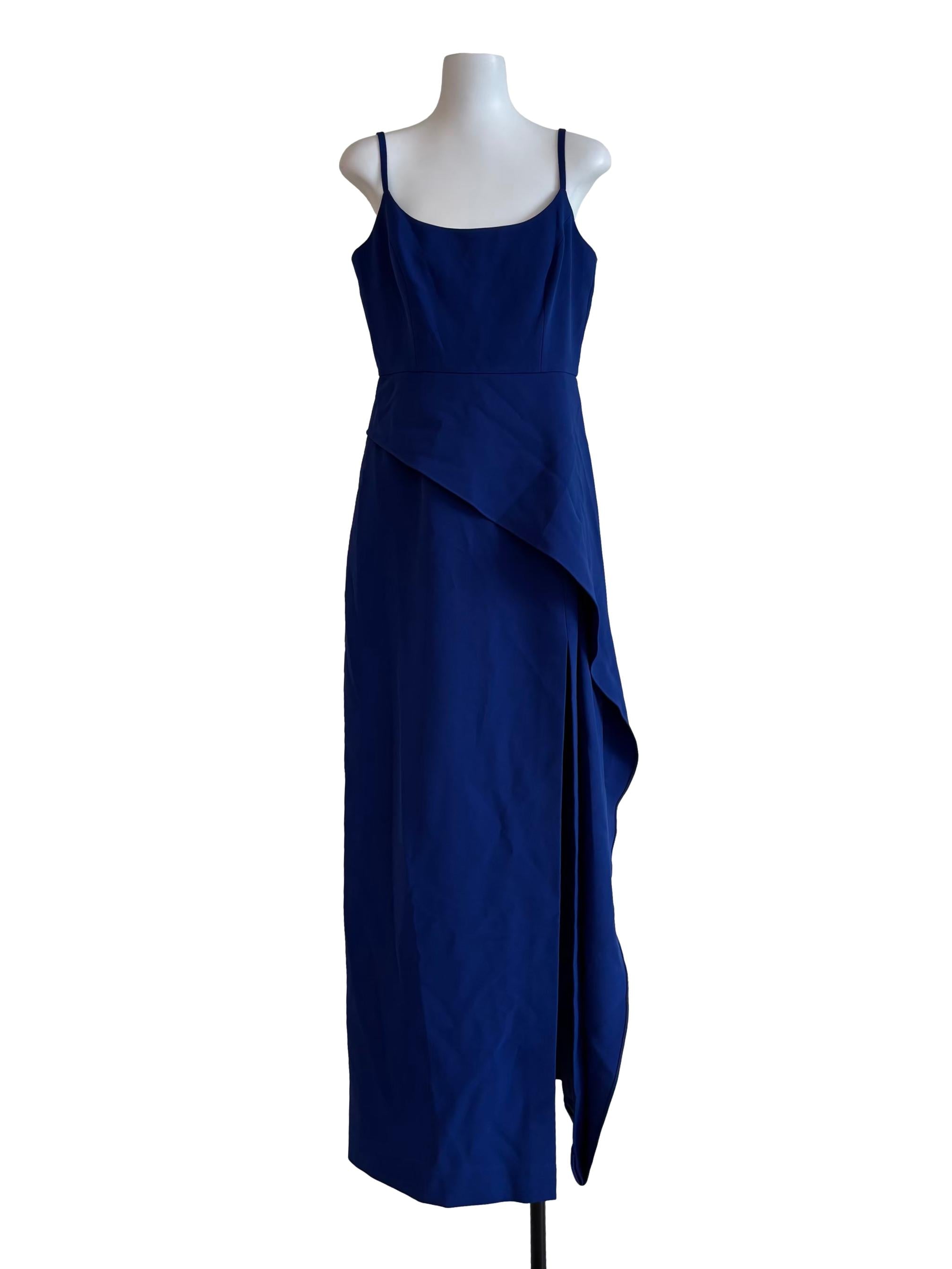 Admiral Blue Drape Maxi Dress