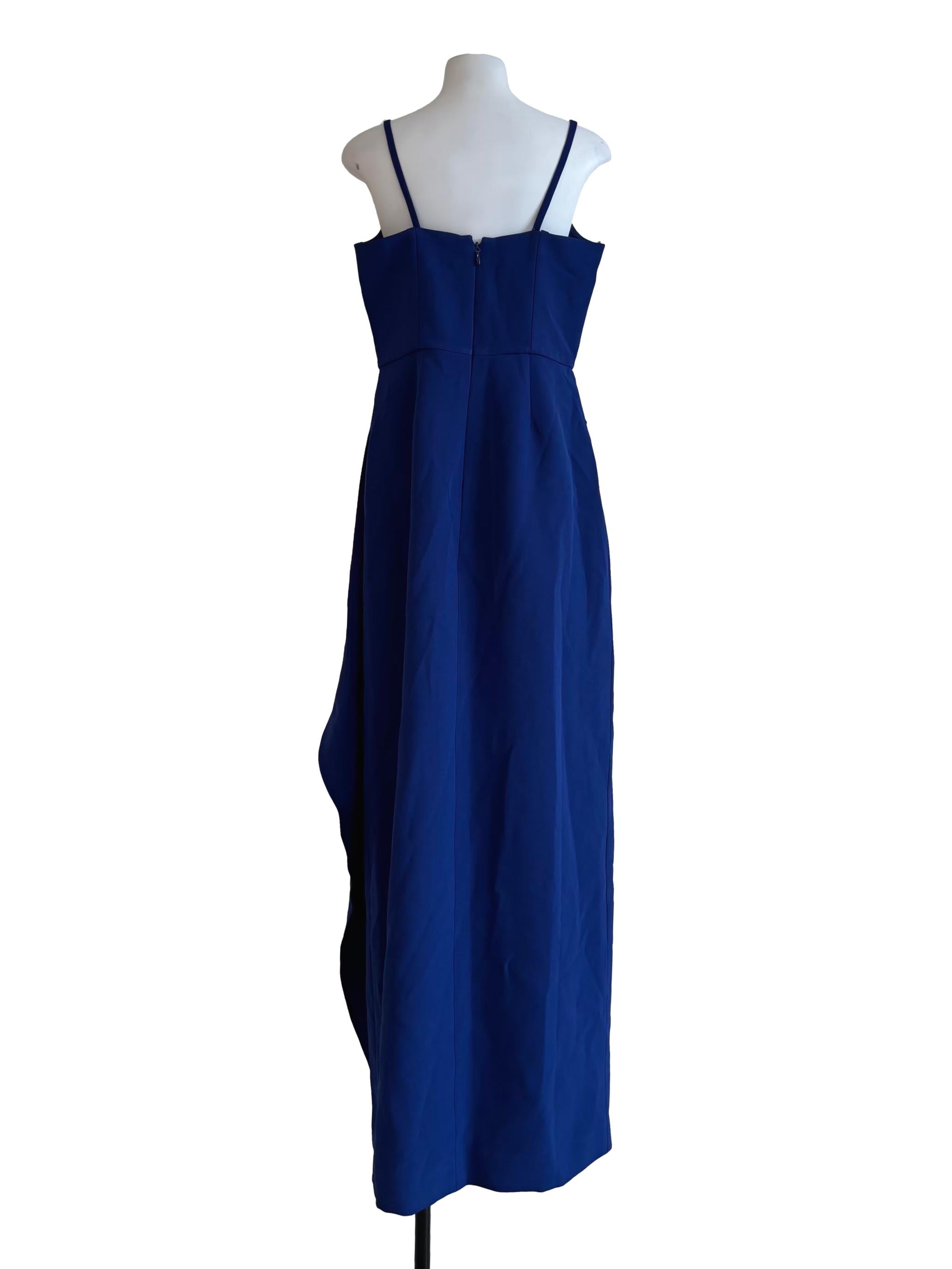 Admiral Blue Drape Maxi Dress