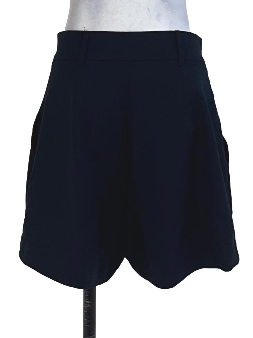 Navy Blue High-Waisted Shorts