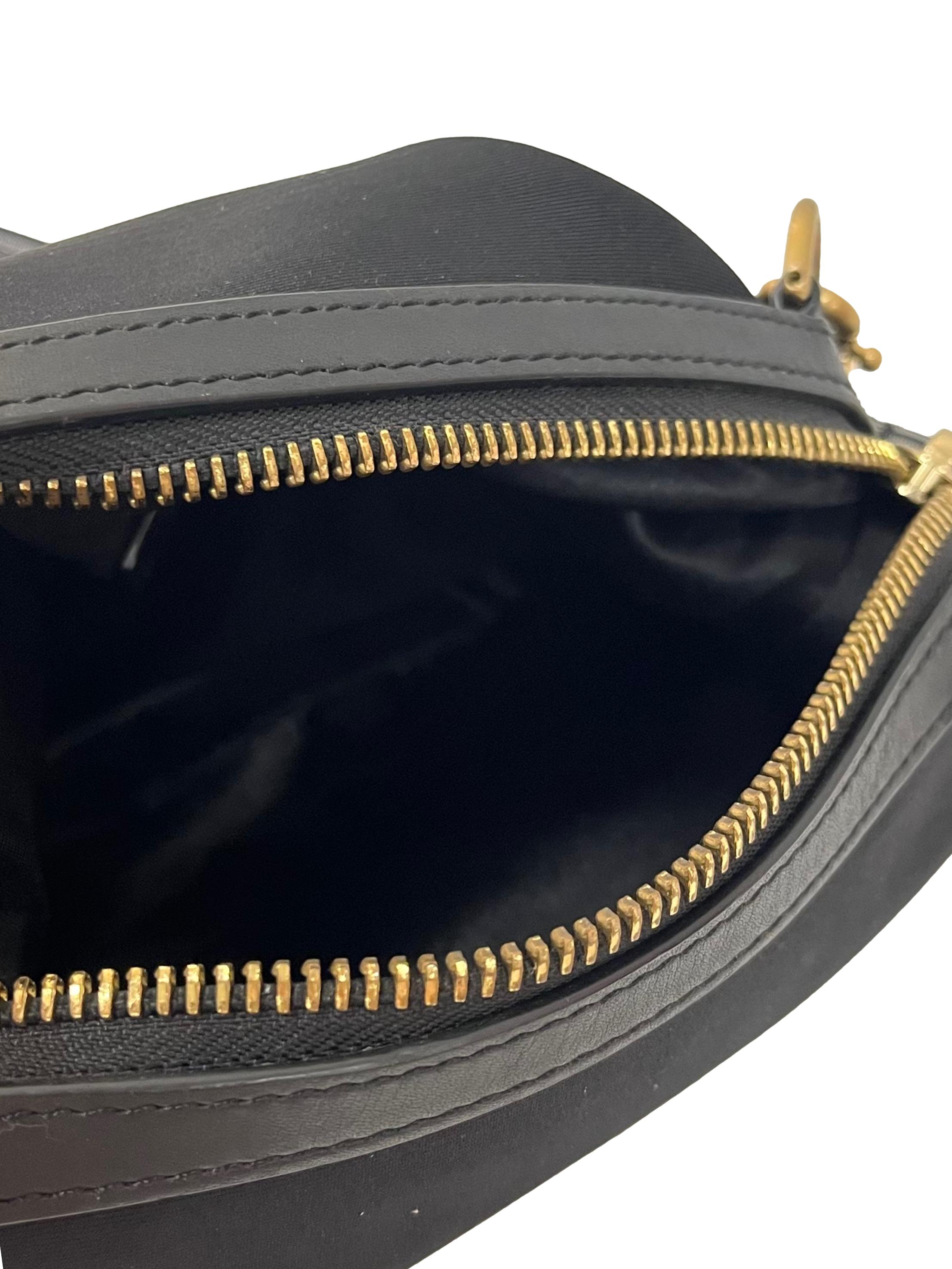 Black Crossbody Bag With Gold Hardware