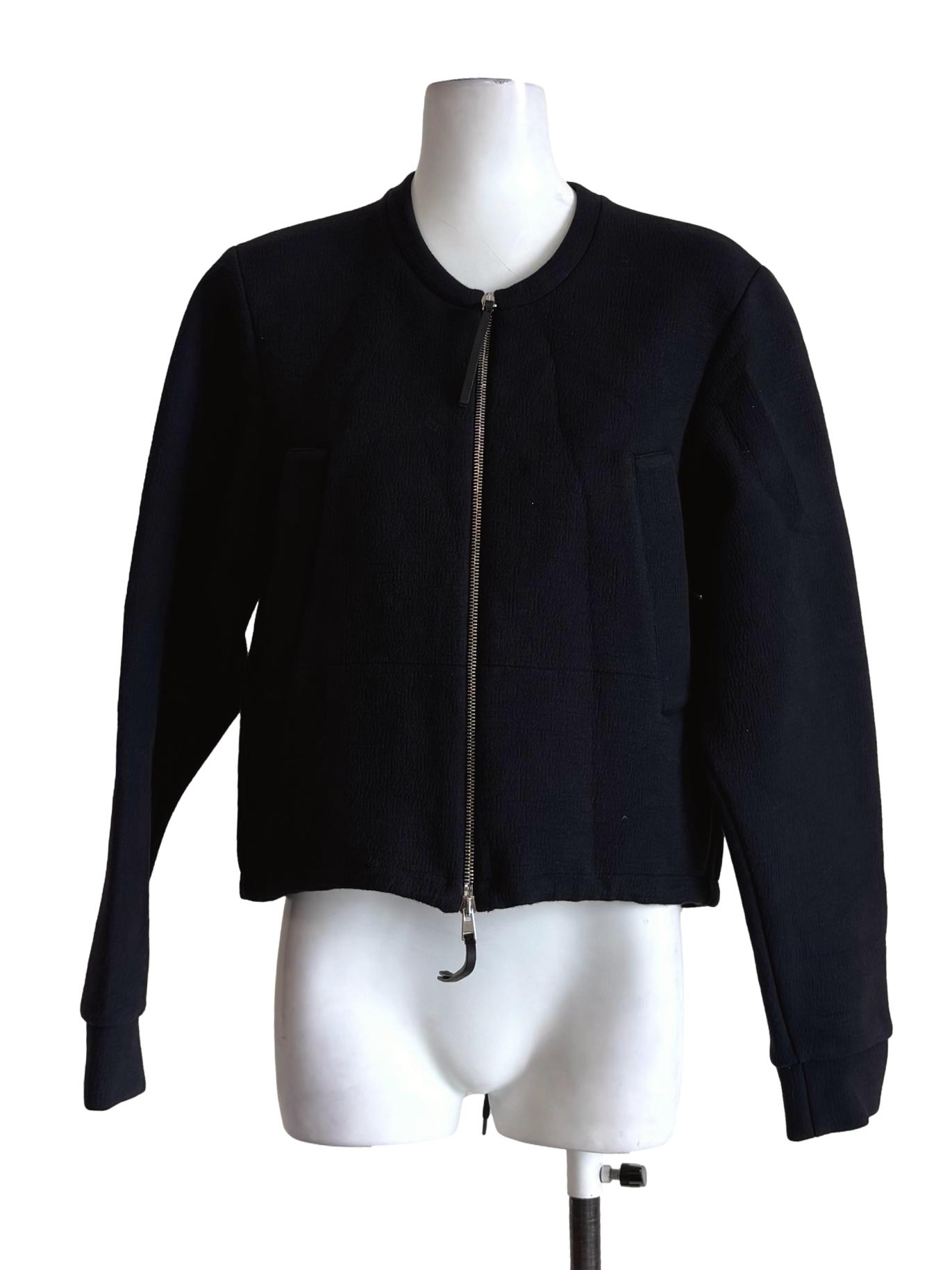 Soft Black Double Zip Jacket