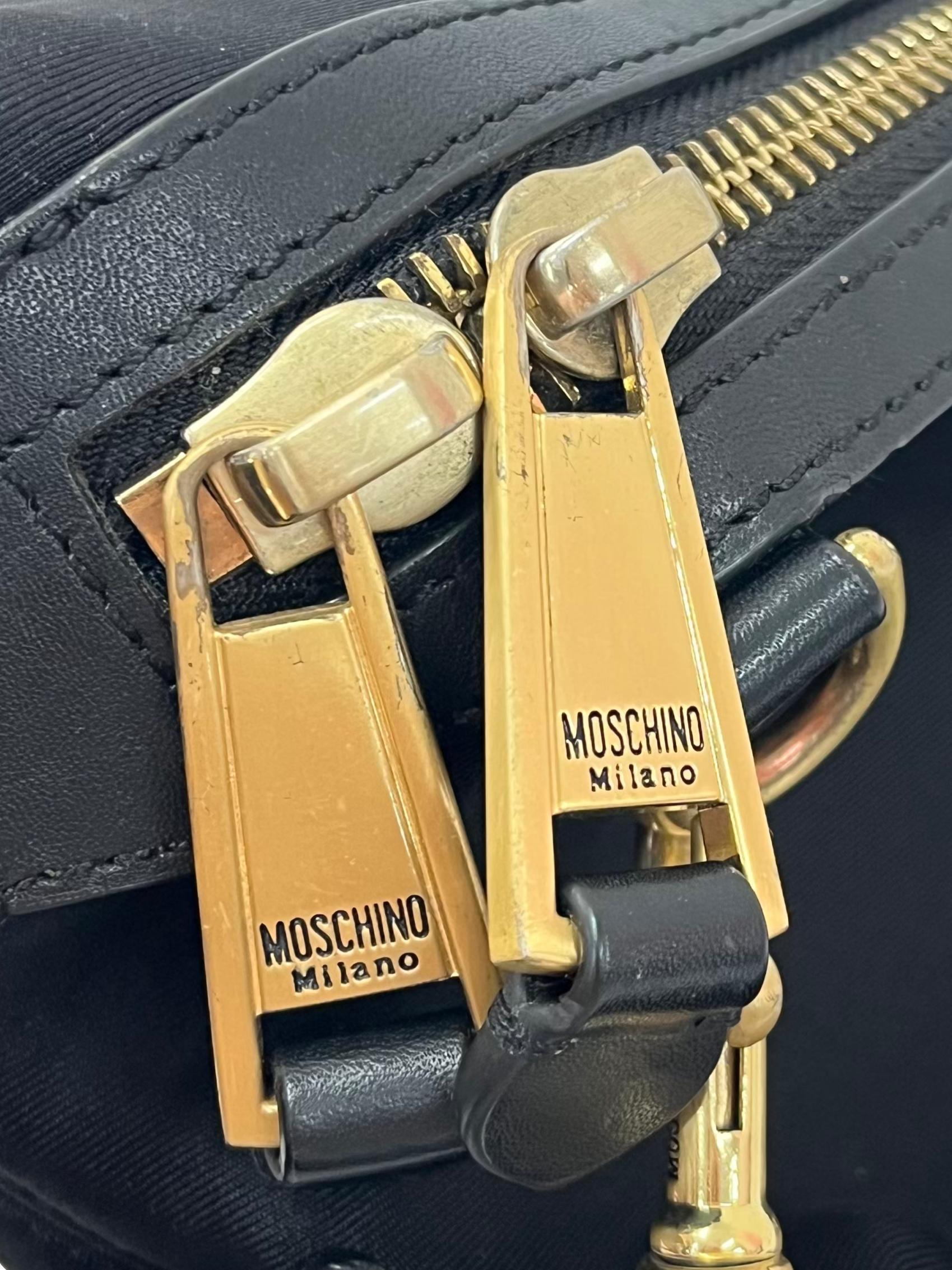 Black Crossbody Bag With Gold Hardware