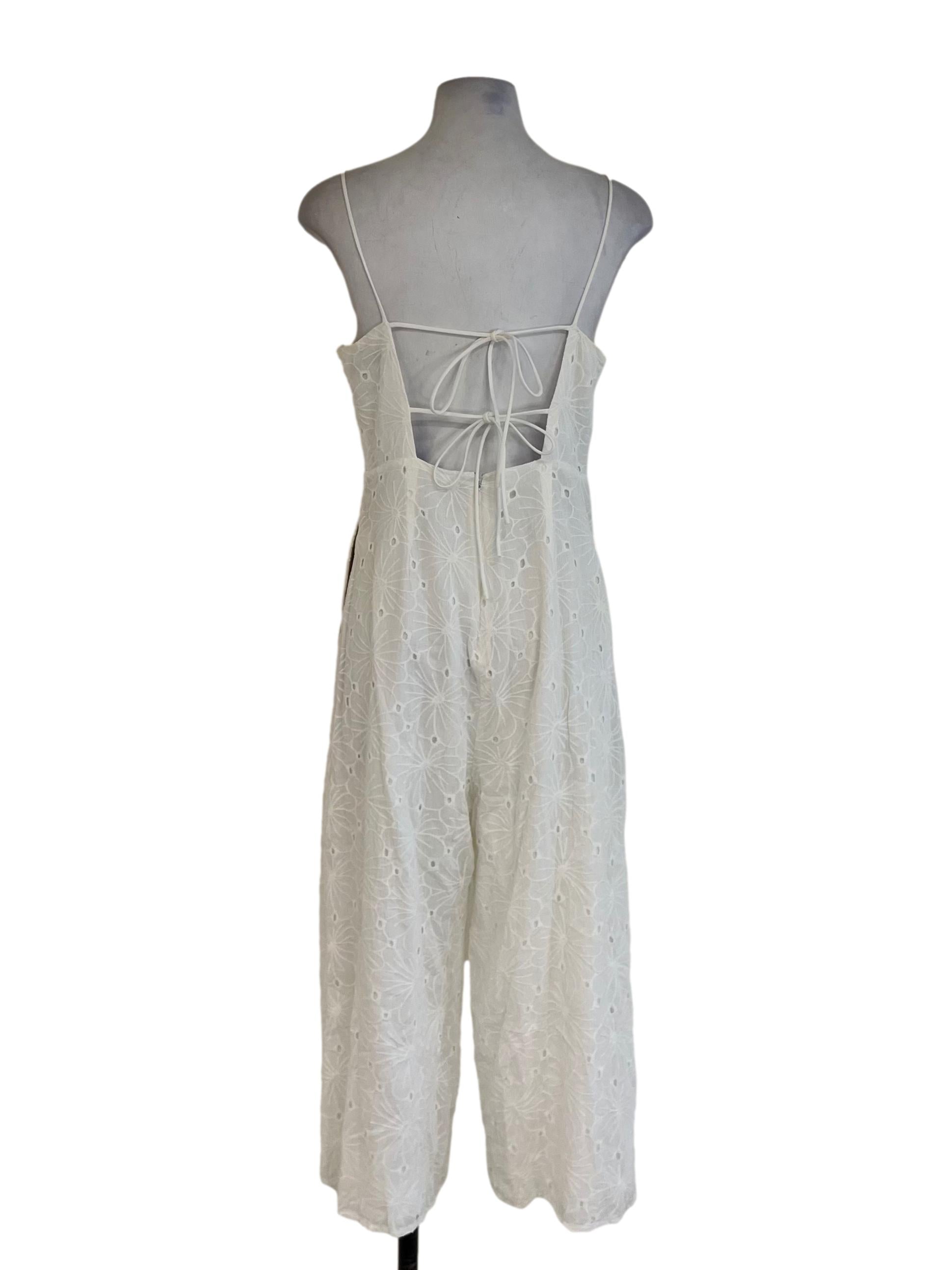 White Spaghetti Strap Jumpsuit