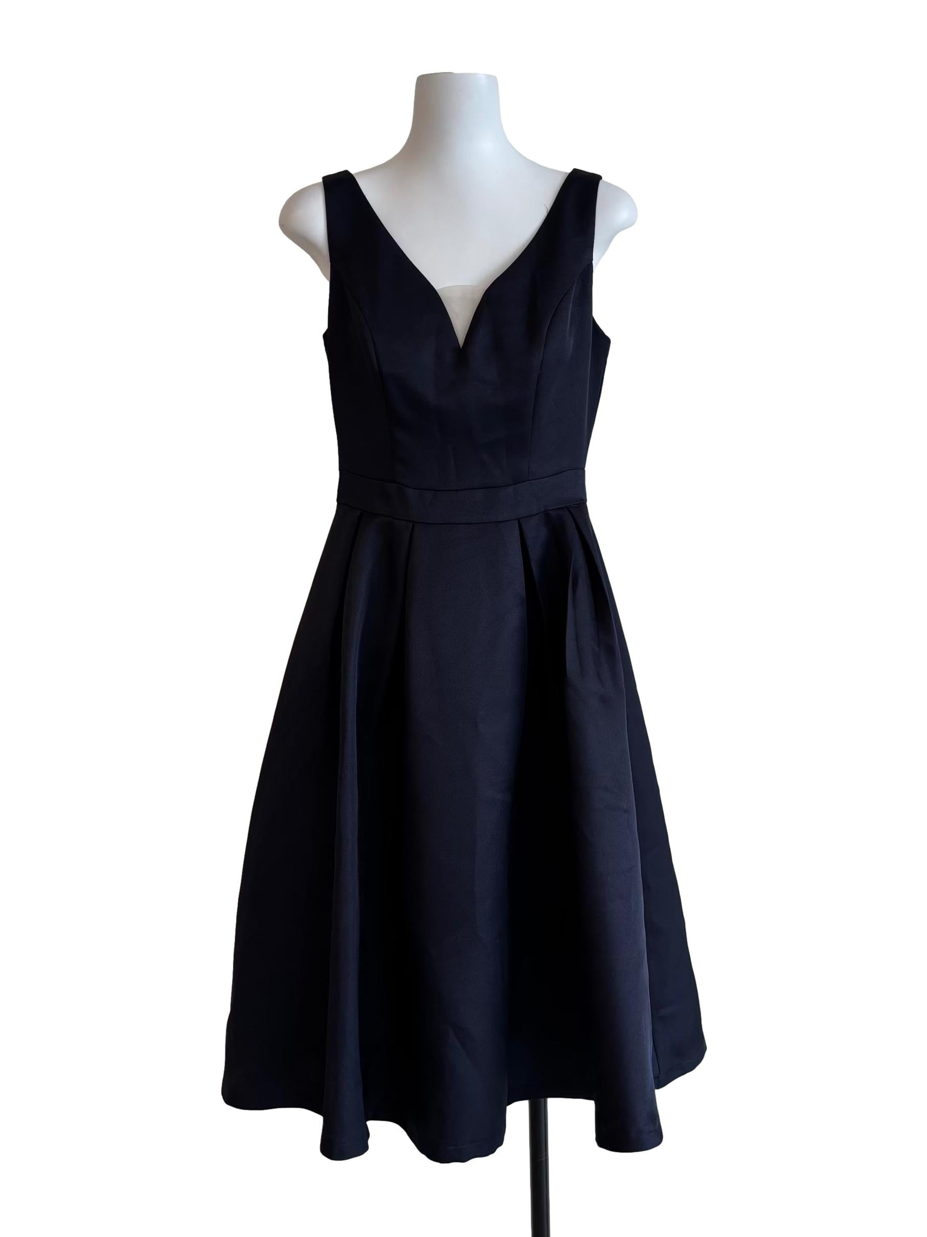 Blue Black A-Line Dress
