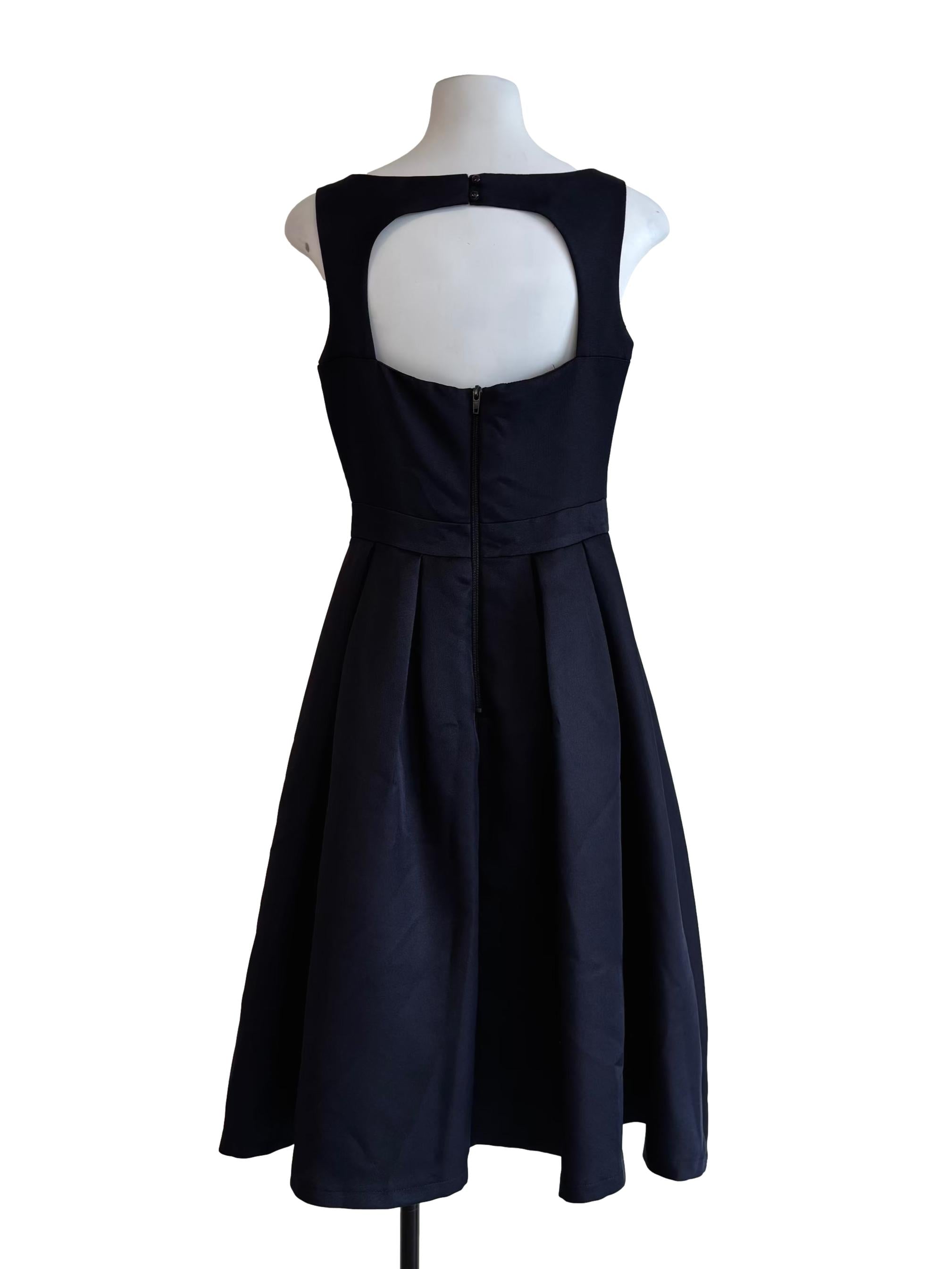 Blue Black A-Line Dress
